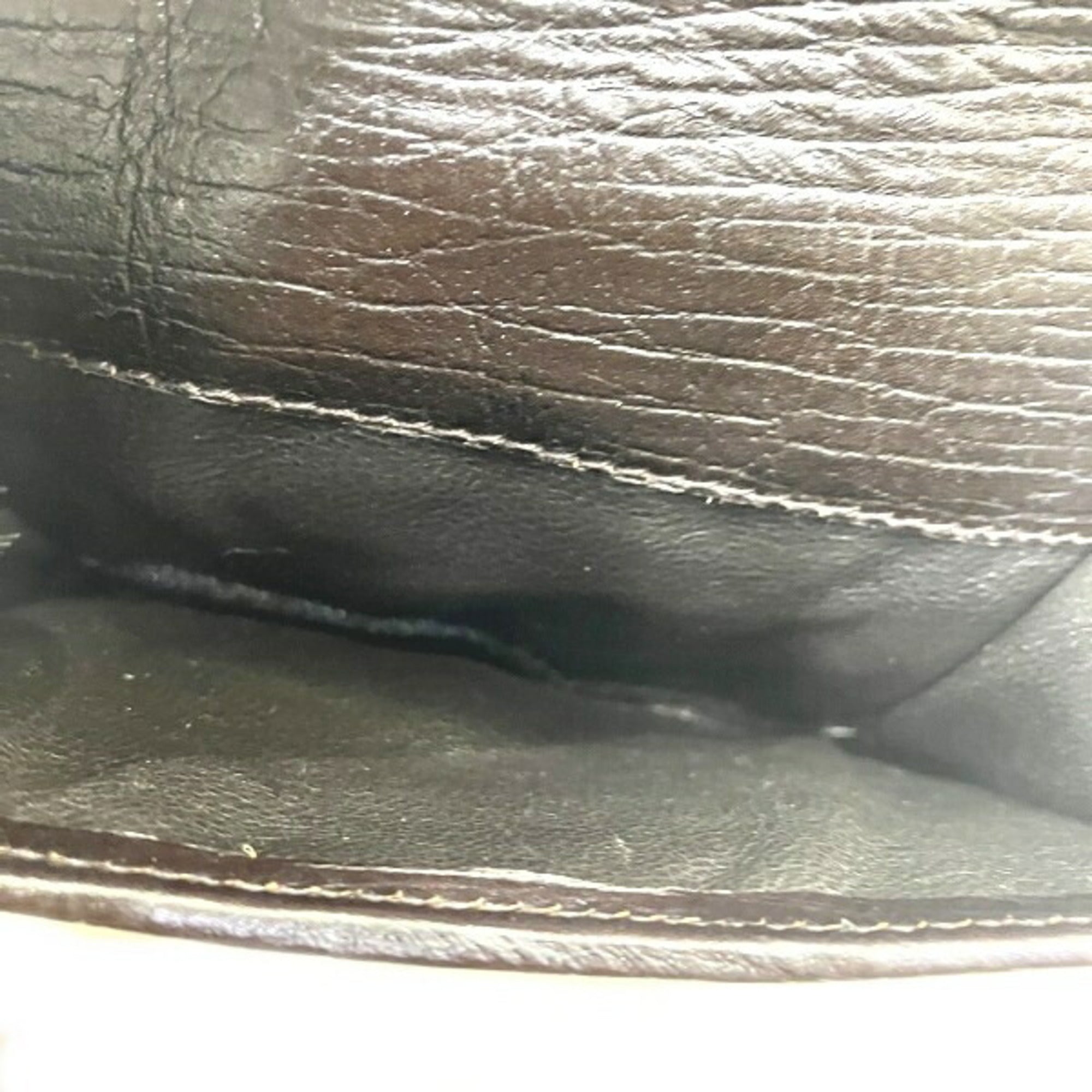 Gucci Brown Leather Canvas Wallet (Tri-Fold) (Pre-Owned)