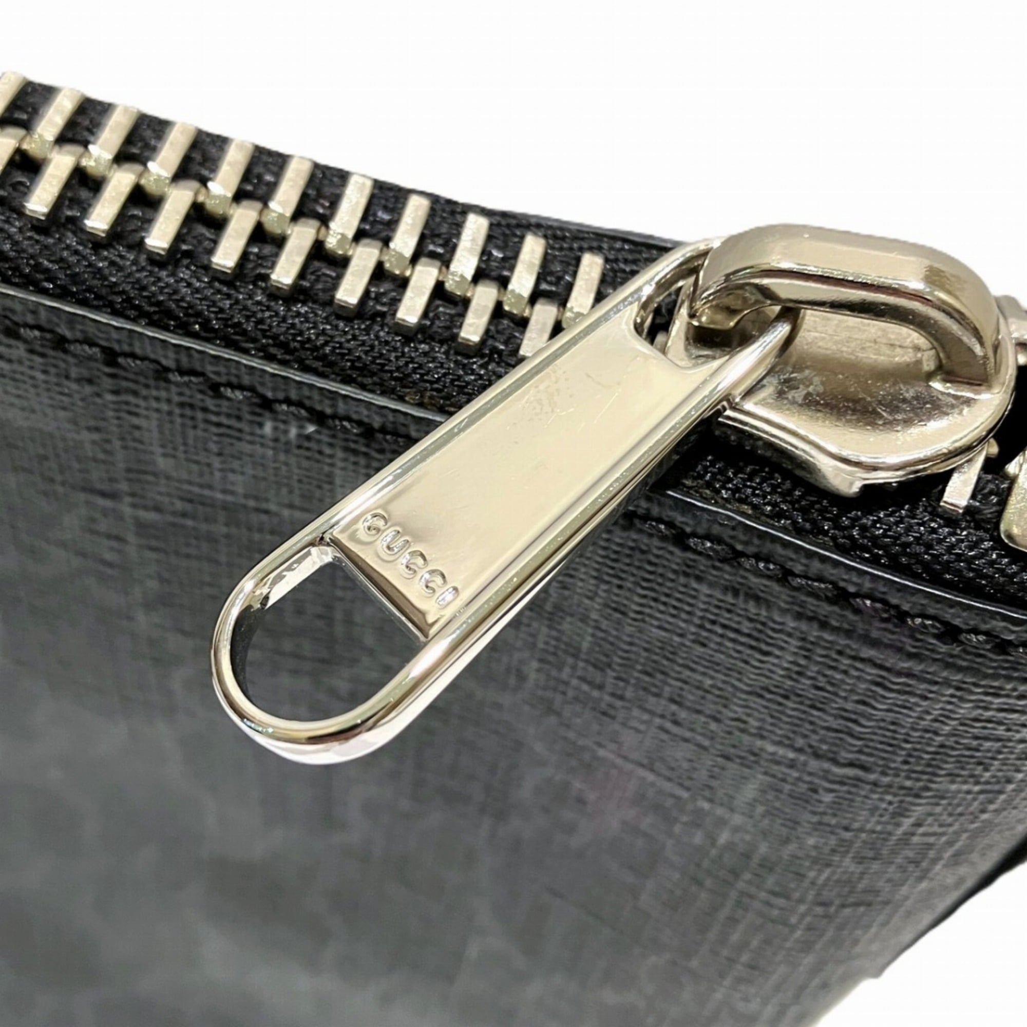 Gucci Black Gg Supreme Canvas Leather Shoulder Bag (Pre-Owned)