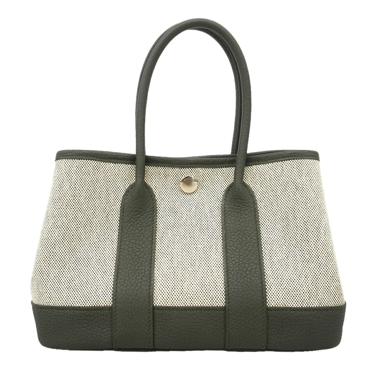Hermes Gray Toile H Handbag (Pre-Owned)