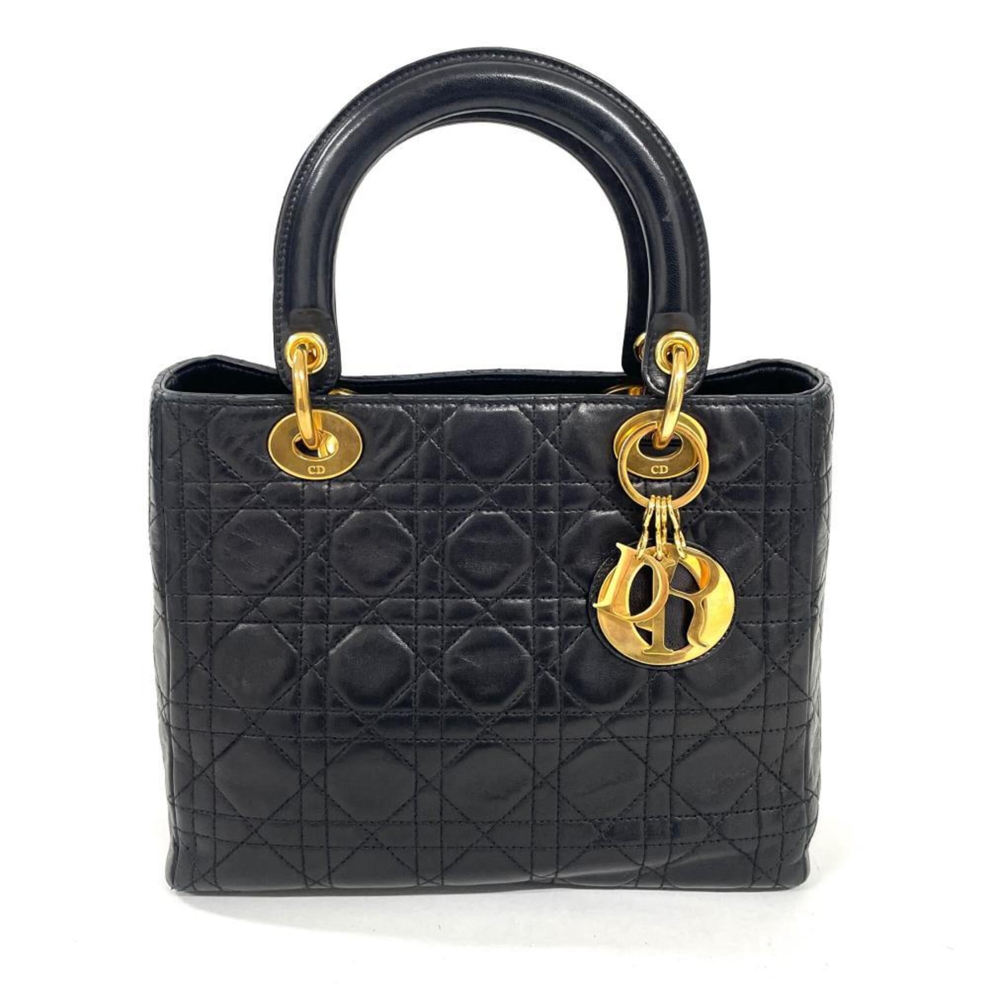 Christian Dior Black Leather Handbag (Pre-Owned)