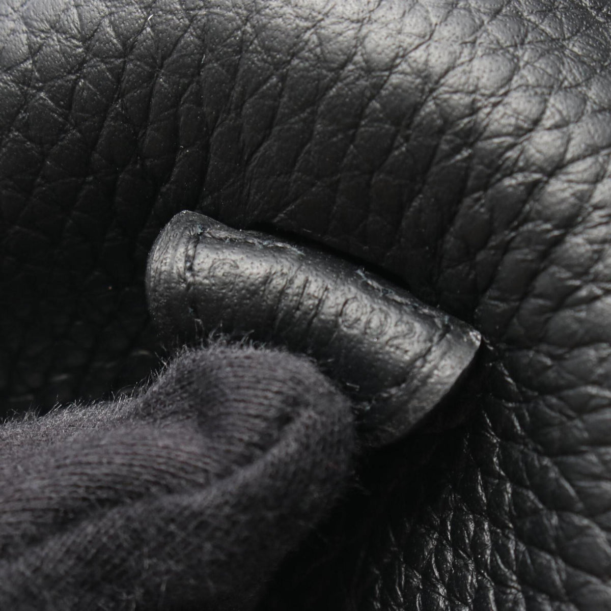 Hermes Black Taurillon Clemence Leather Shoulder Bag (Pre-Owned)