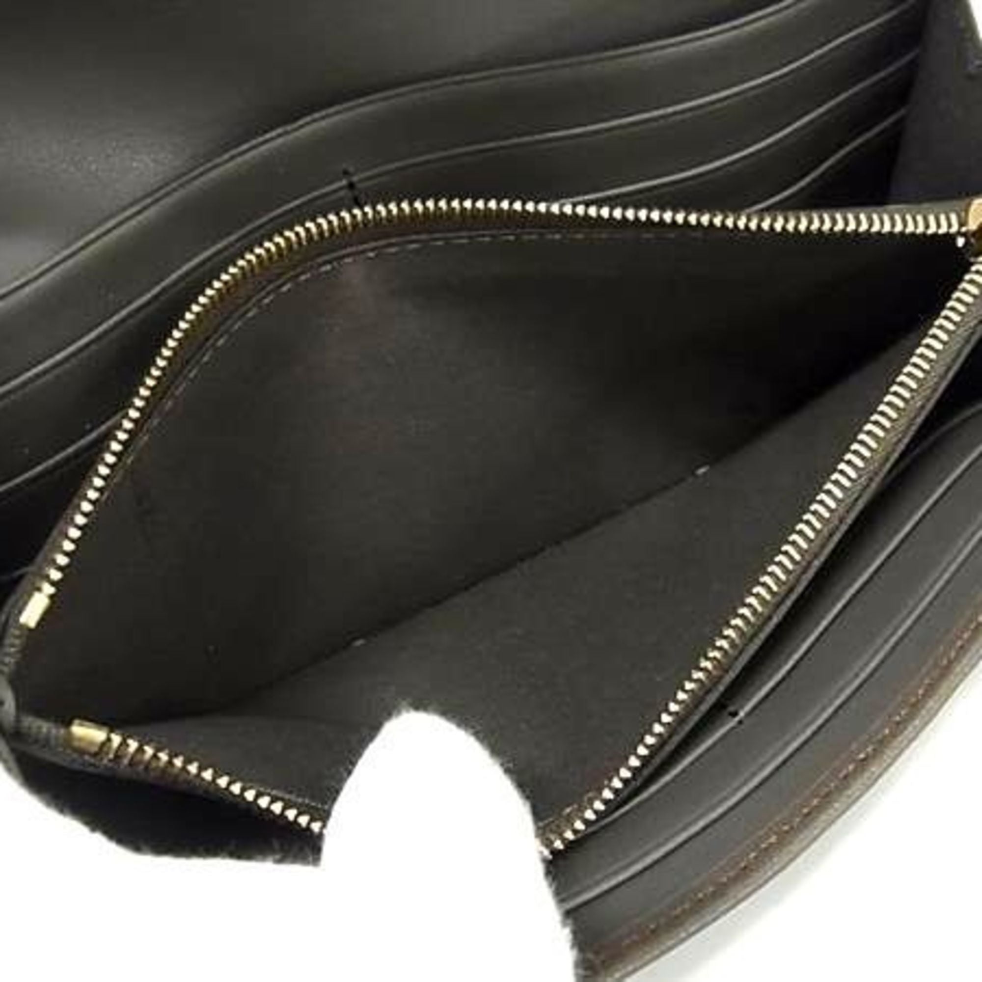 Fendi Grayish Leather Long Wallet (Bi-Fold) (Pre-Owned)