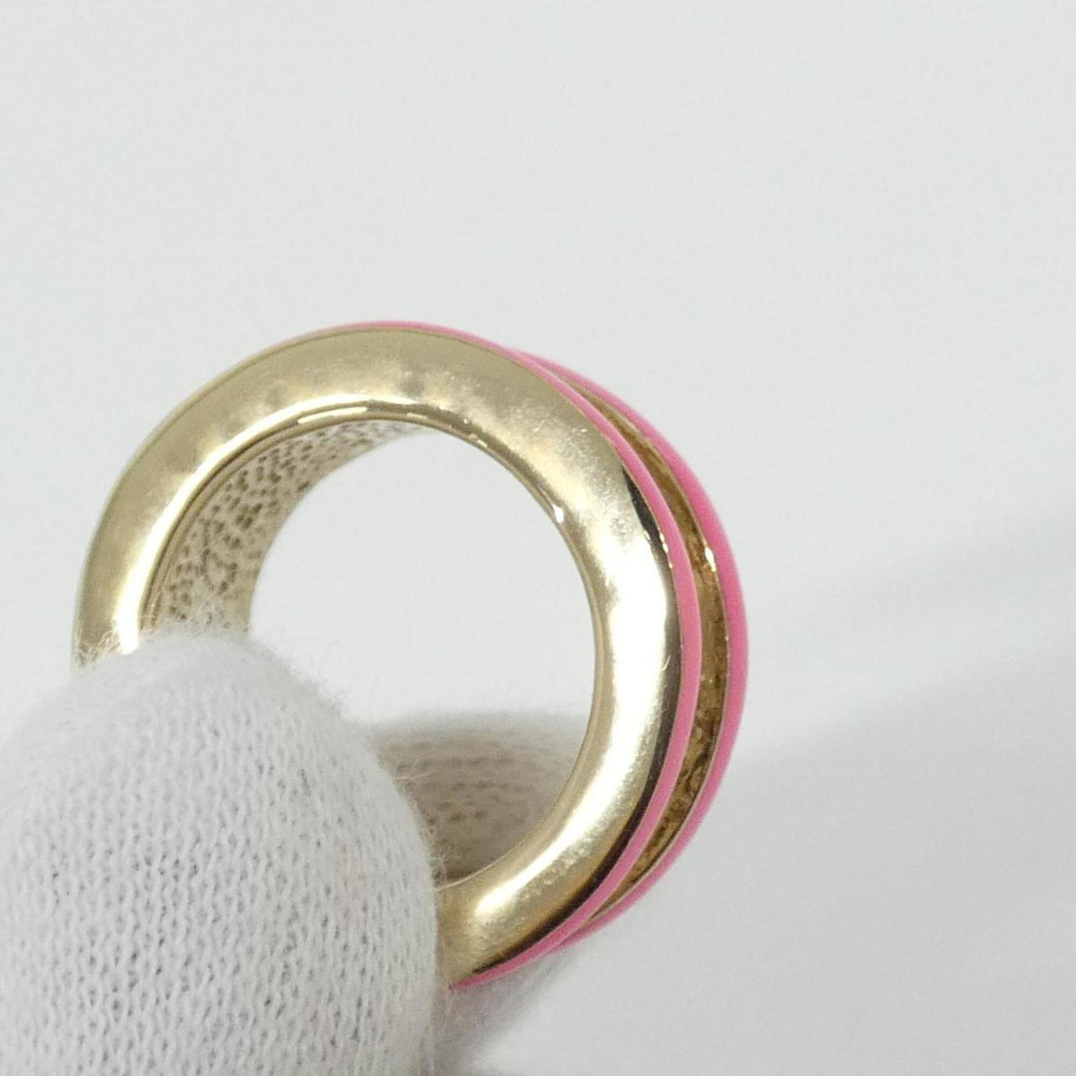 Chanel Gold Pink Band Ring (Pre-Owned)
