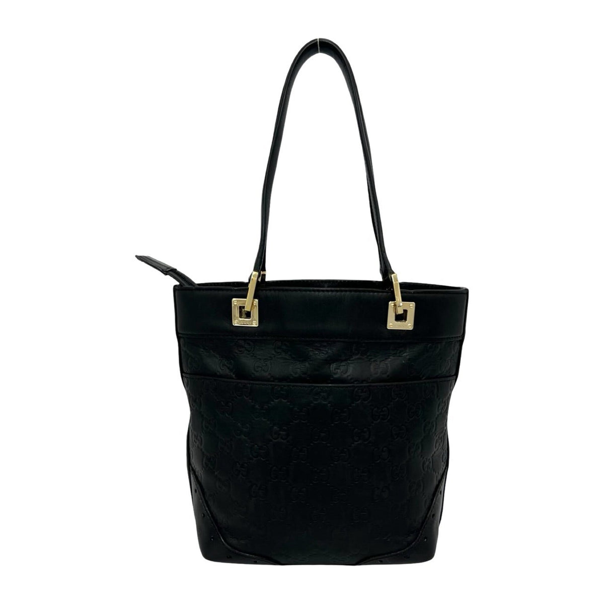 Gucci Black Leather Handbag Shoulder Bag Tote Bag (Pre-Owned)