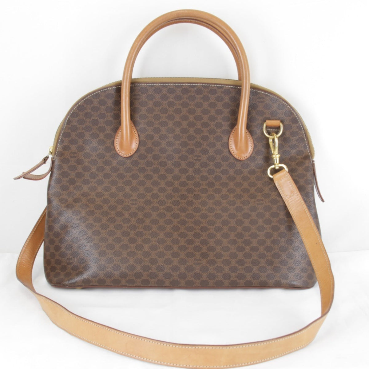 Celine Macadam Brown Pvc Leather Shoulder Bag (Pre-Owned)