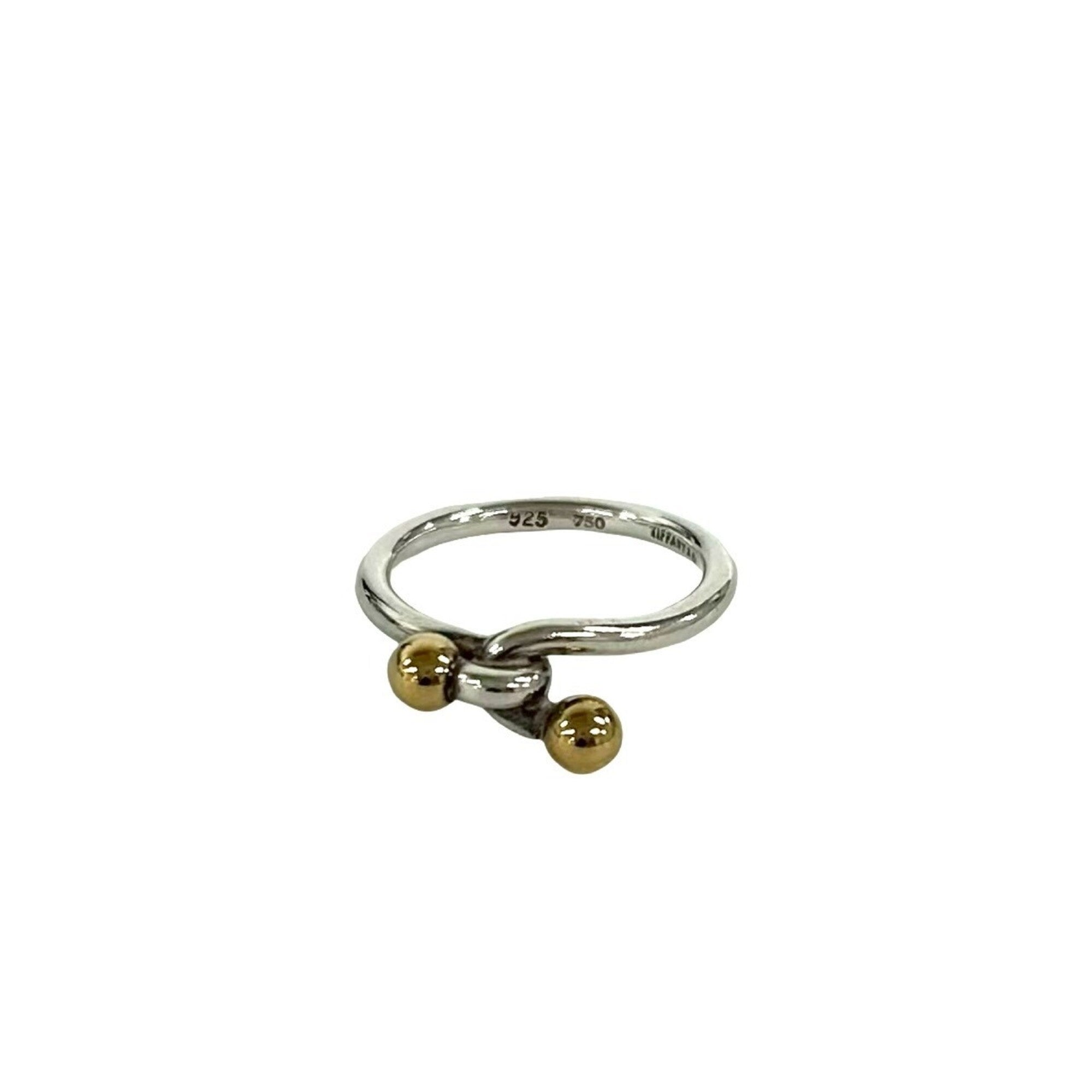 Tiffany Gold Silver Yellow Gold (18K) Silver 925 Band Ring (Pre-Owned)