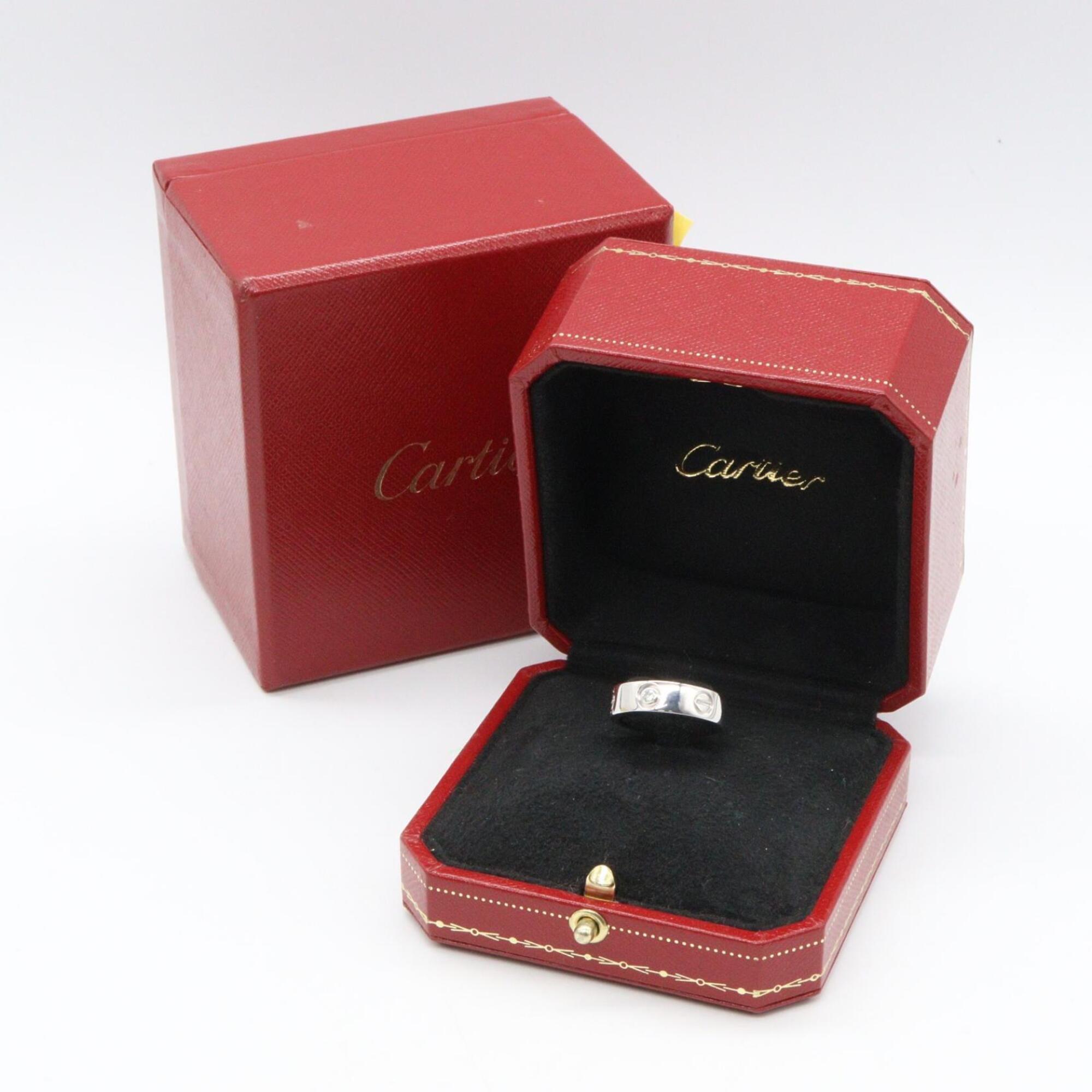 Cartier Silver Clear White Gold (18K) Band Ring (Pre-Owned)