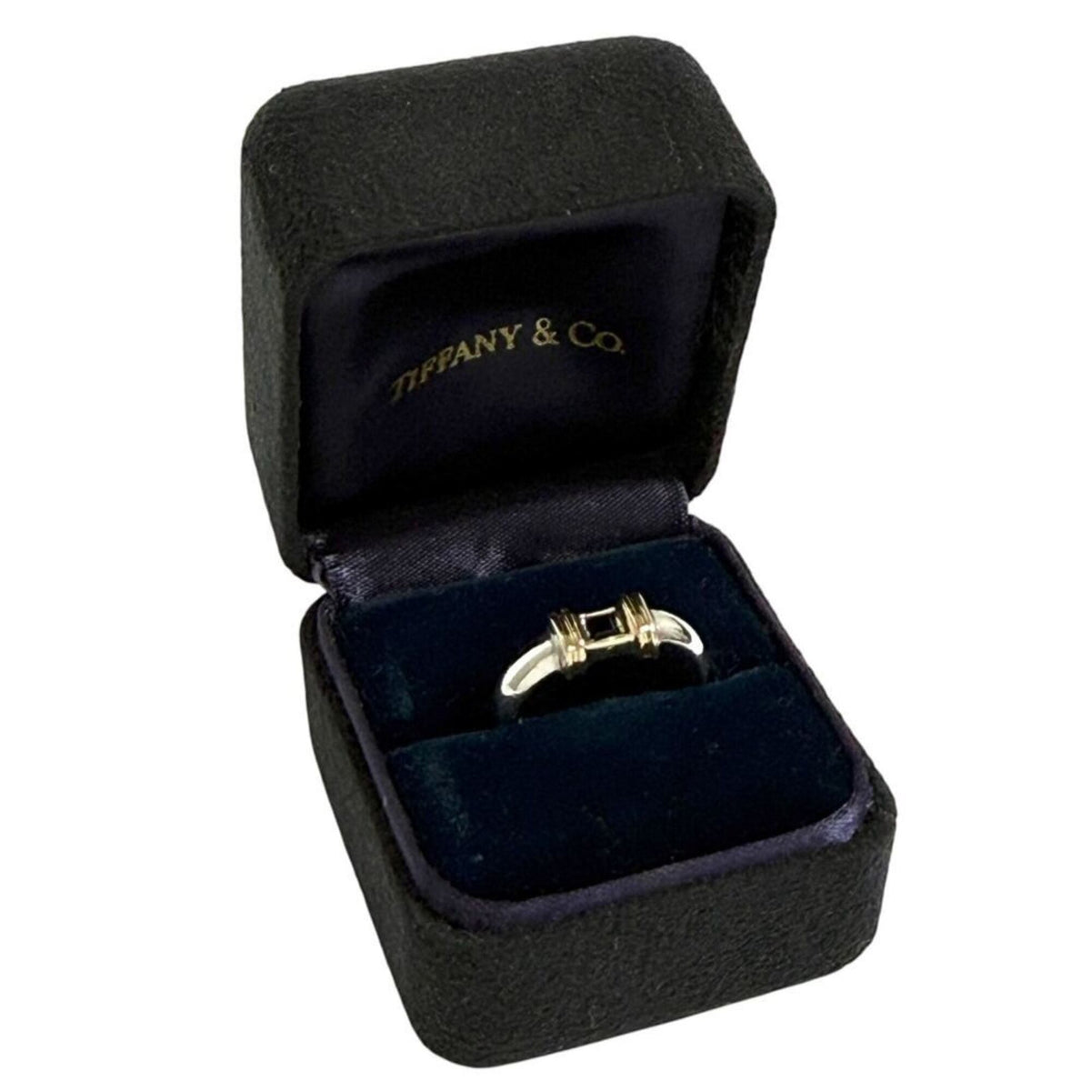 Tiffany Silver 925 Yellow Gold (14K) Band Ring (Pre-Owned)
