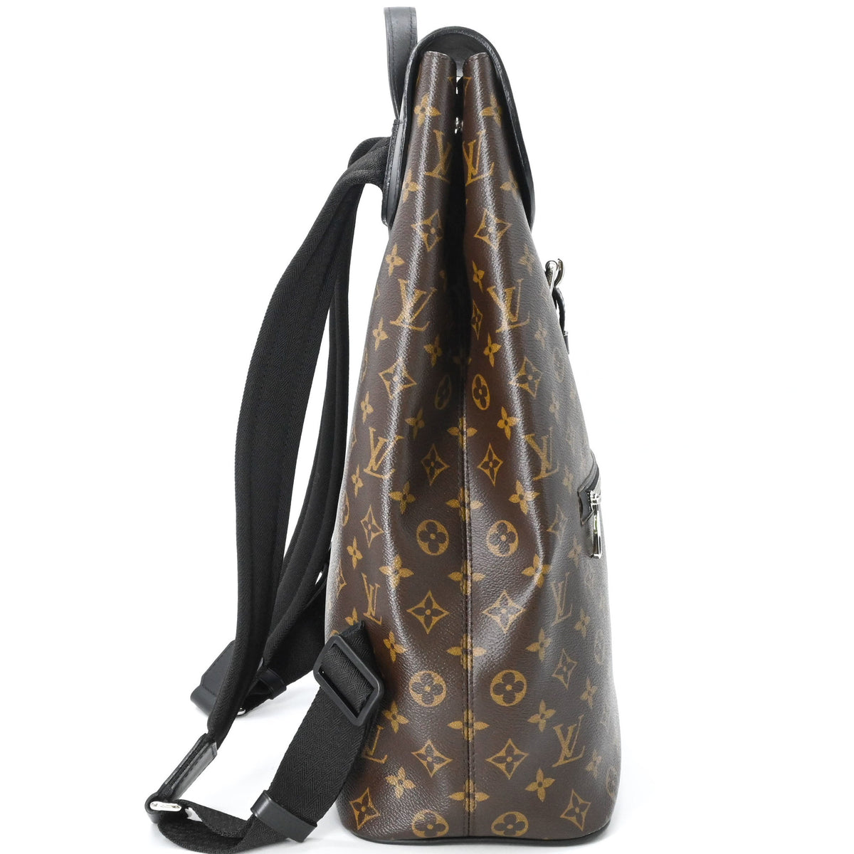 Louis Vuitton Black Brown Leather Backpack (Pre-Owned)
