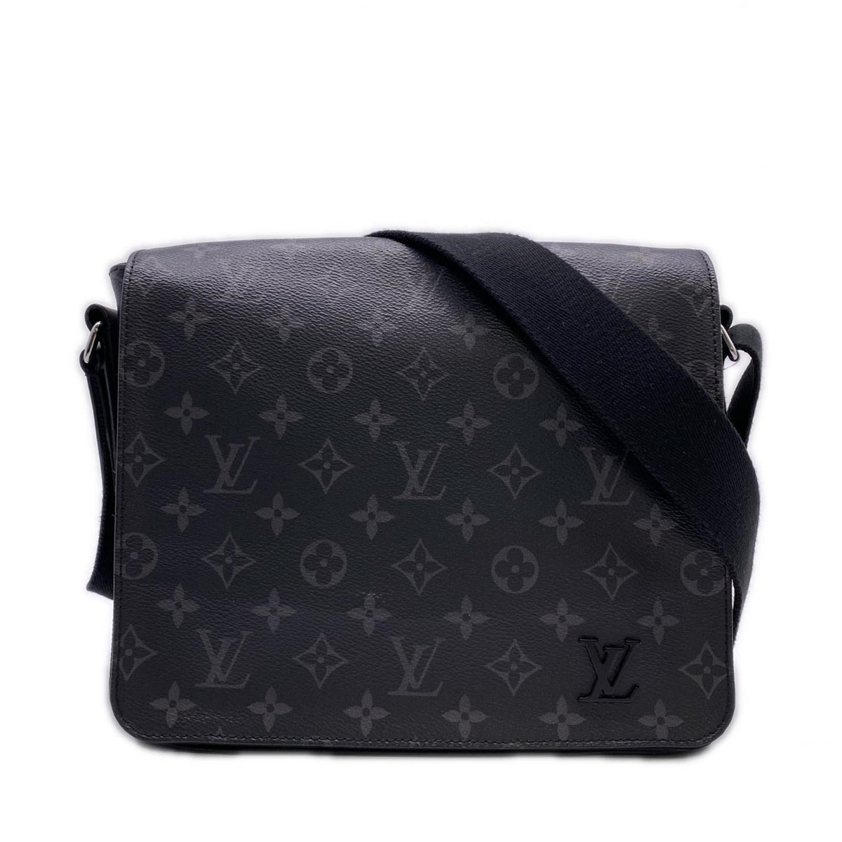 Louis Vuitton Gray Coated Canvas Shoulder Bag (Pre-Owned)