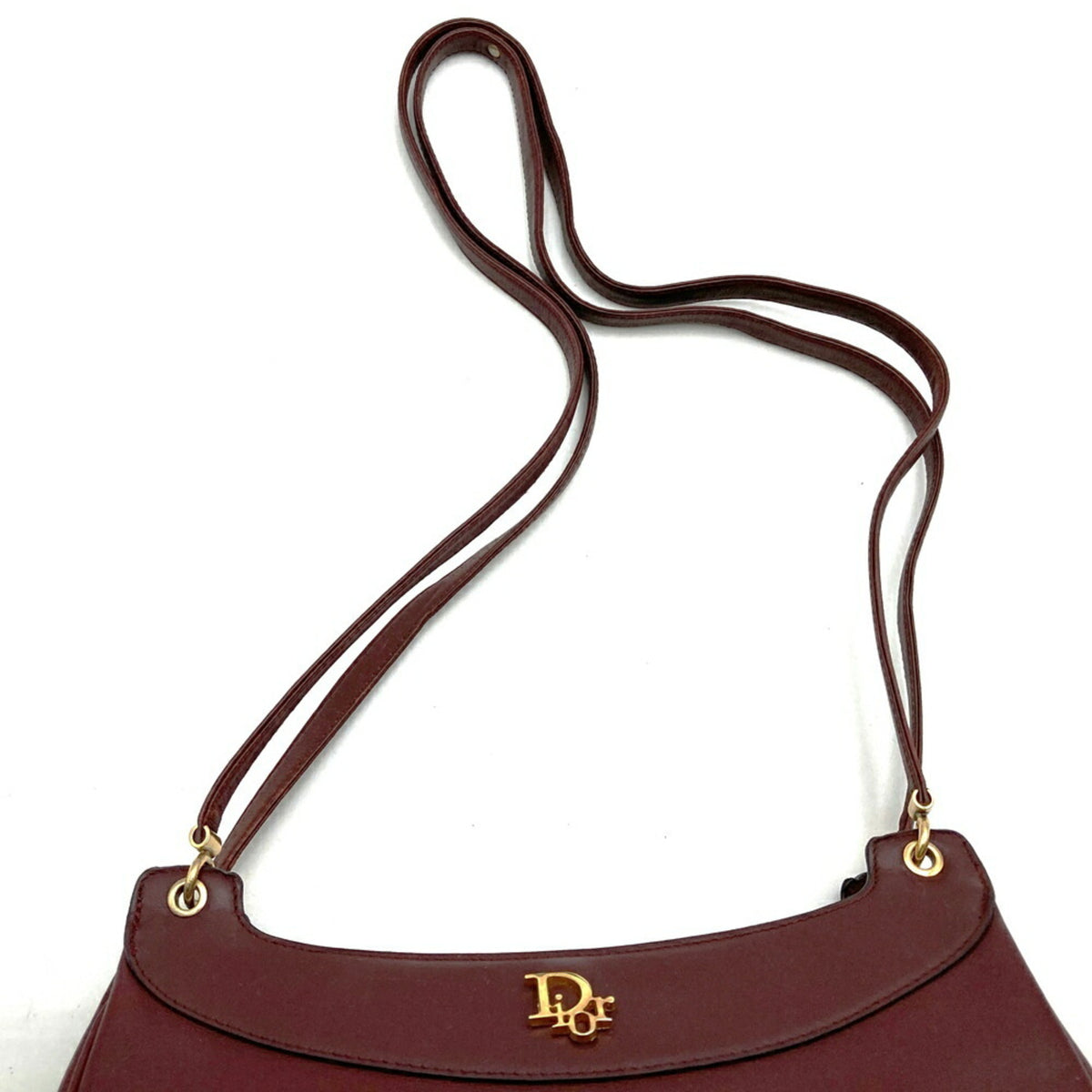 Christian Dior Red Color Leather Shoulder Bag (Pre-Owned)
