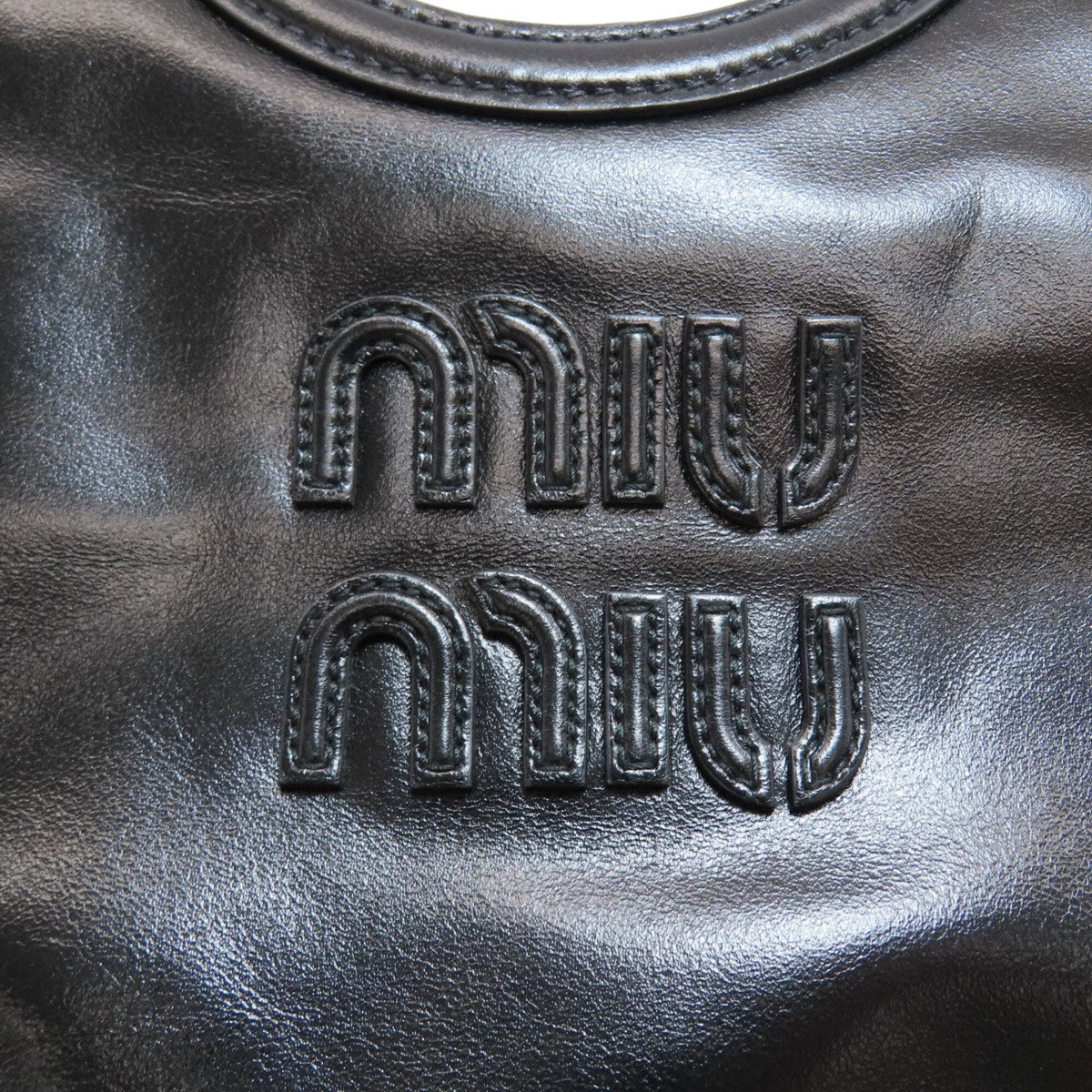 Miu Miu Black Leather Tote Bag (Pre-Owned)