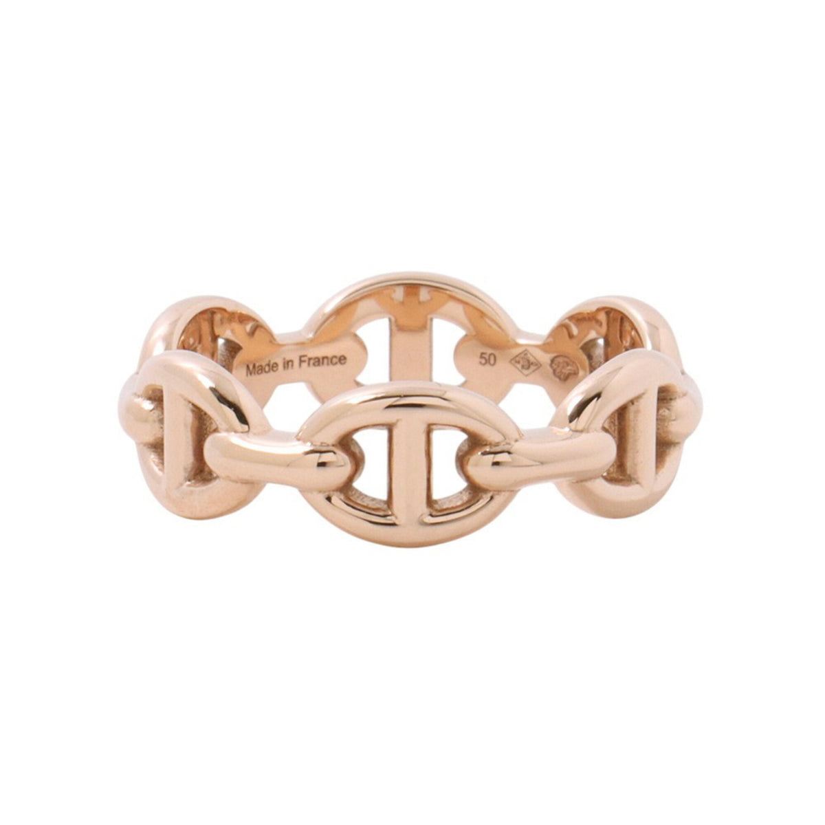 Hermes Pink Gold (18K) Band Ring (Pre-Owned)