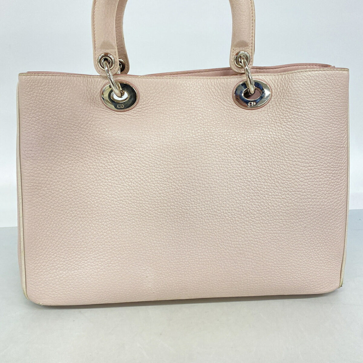 Christian Dior Gray Pink Leather Handbag (Pre-Owned)