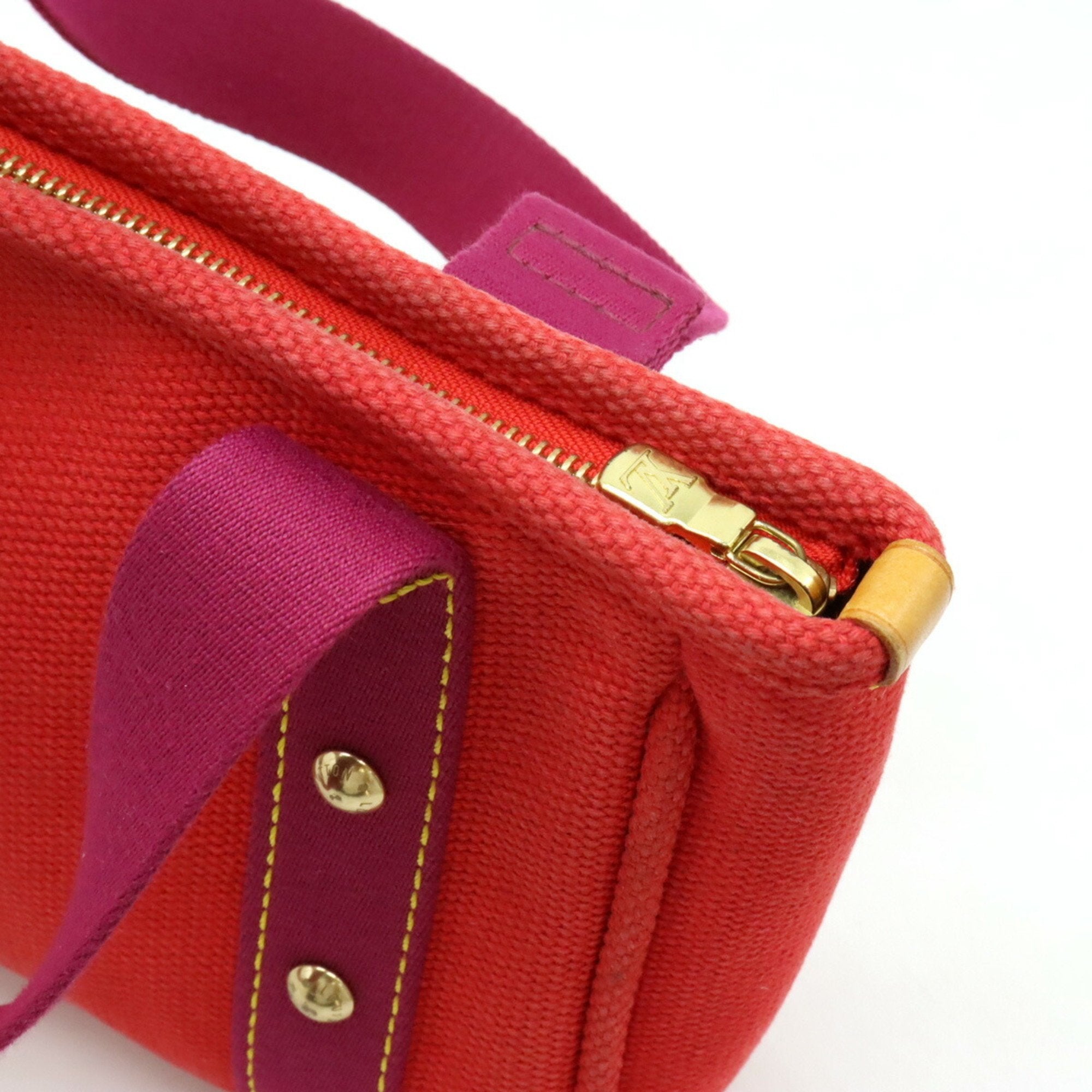 Louis Vuitton Rouge Canvas Handbag Tote Bag (Pre-Owned)