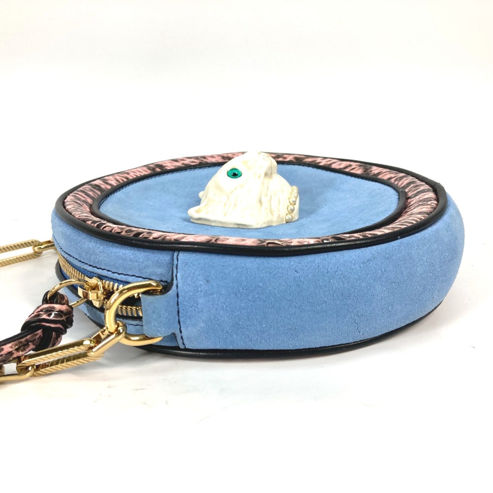 Gucci Blue Leather Shoulder Bag (Pre-Owned)