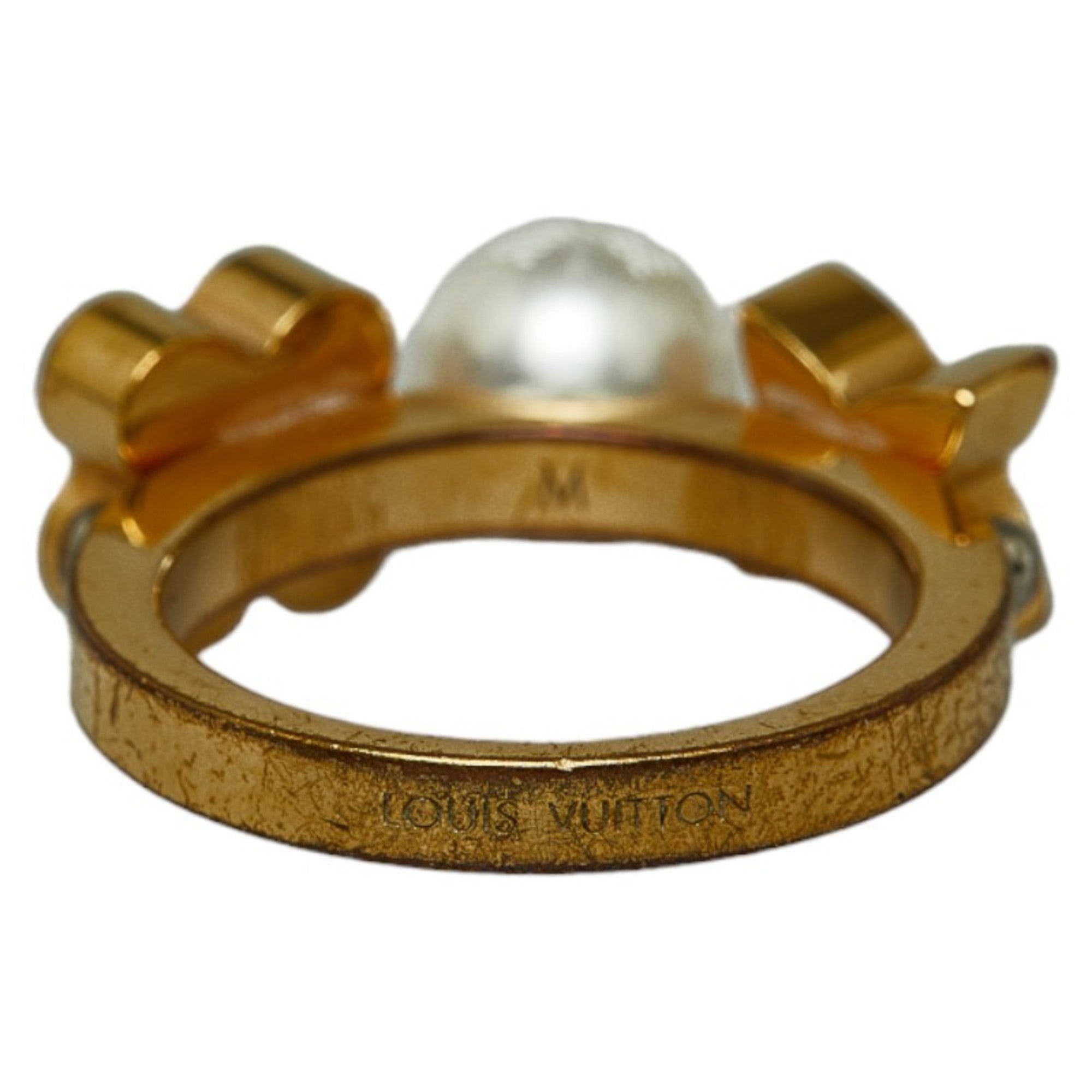 Louis Vuitton Gold Gold Plating Band Ring (Pre-Owned)