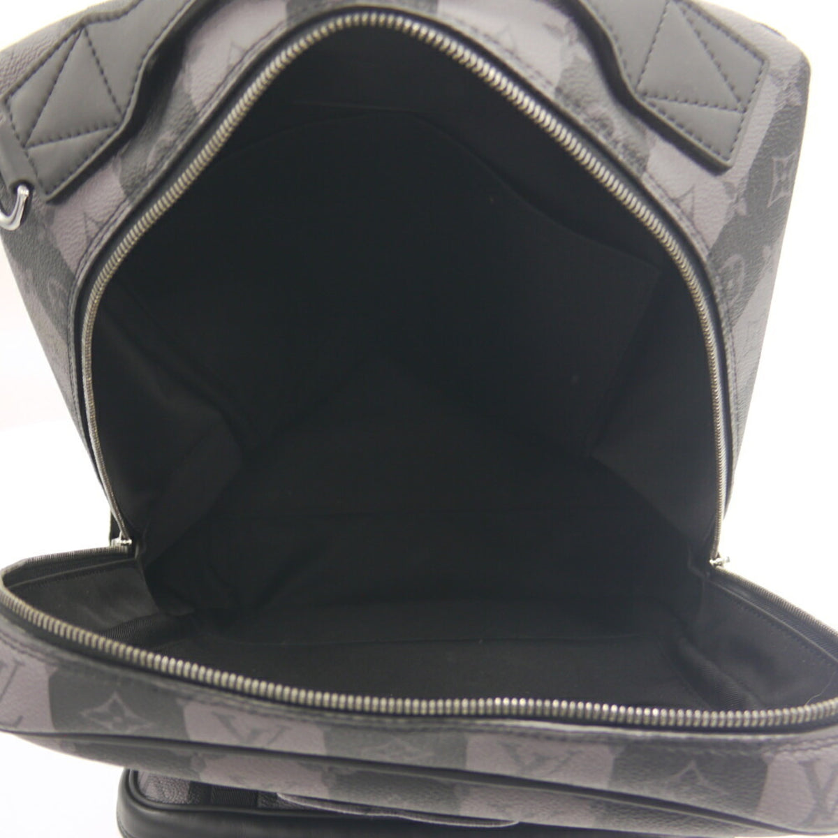 Louis Vuitton Gray Coated Canvas Backpack Pouch (Pre-Owned)