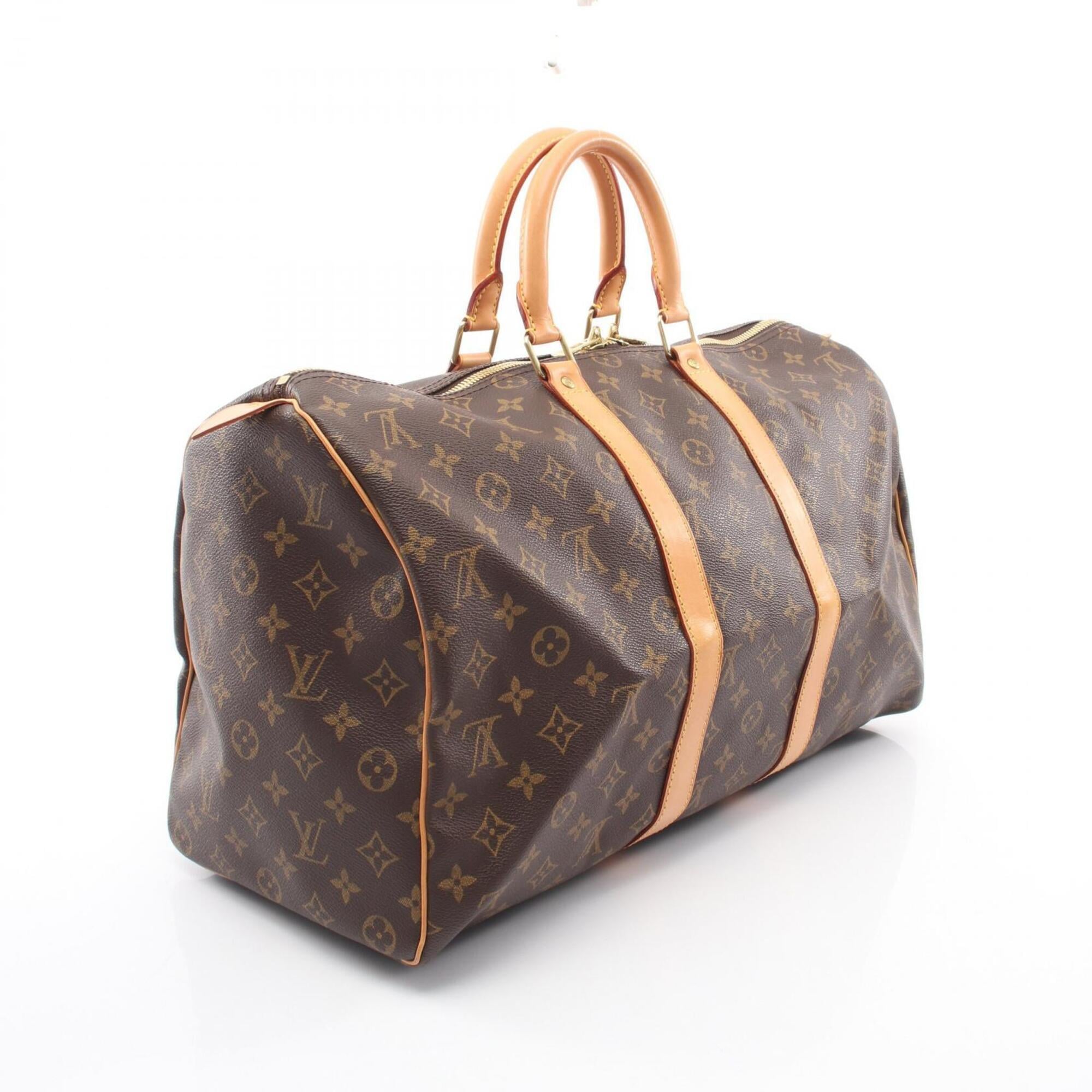 Louis Vuitton Brown Monogram Monogram Leather Boston Bag Handbag (Pre-Owned)
