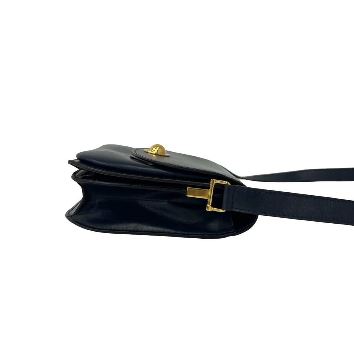 Celine Navy Leather Pochette Shoulder Bag (Pre-Owned)