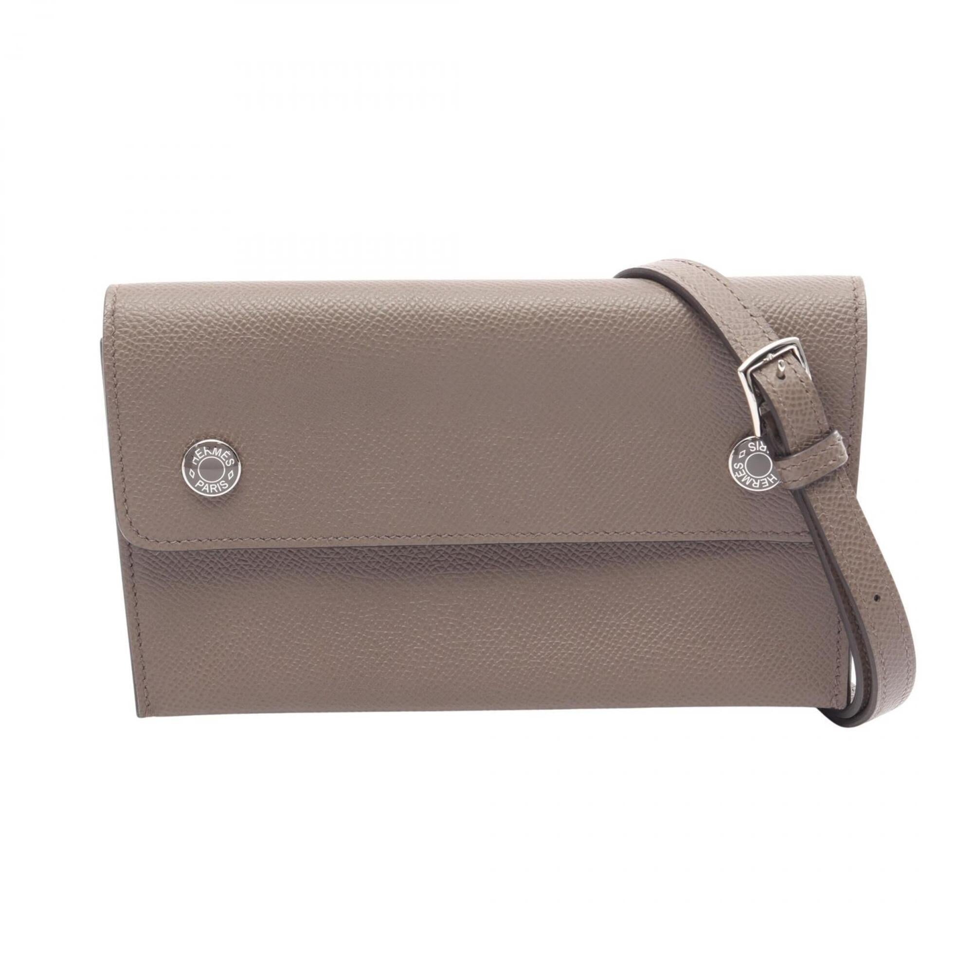 Hermes Beige Epsom Leather Handbag Shoulder Bag (Pre-Owned)