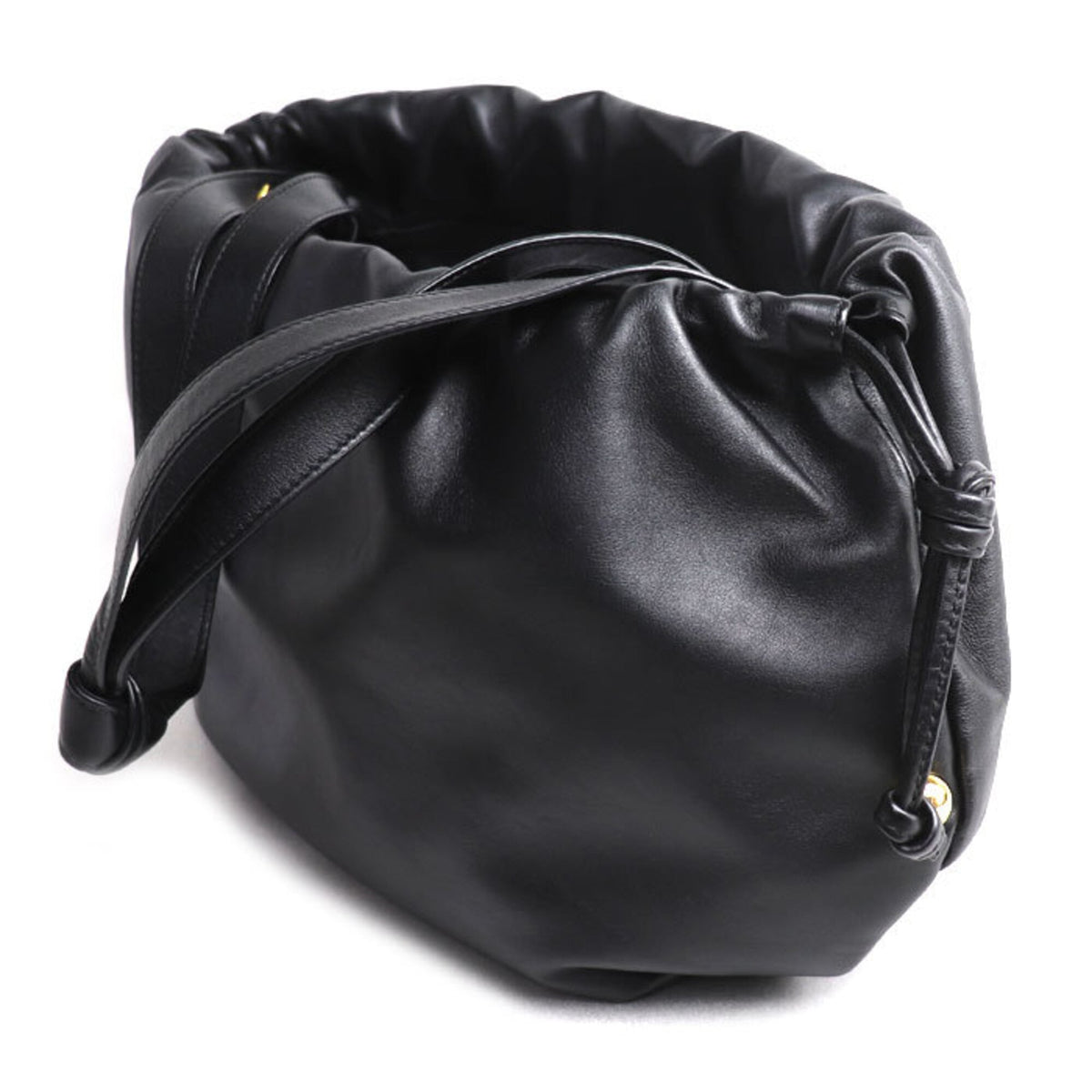 Bottega Veneta Black Leather Shoulder Bag (Pre-Owned)