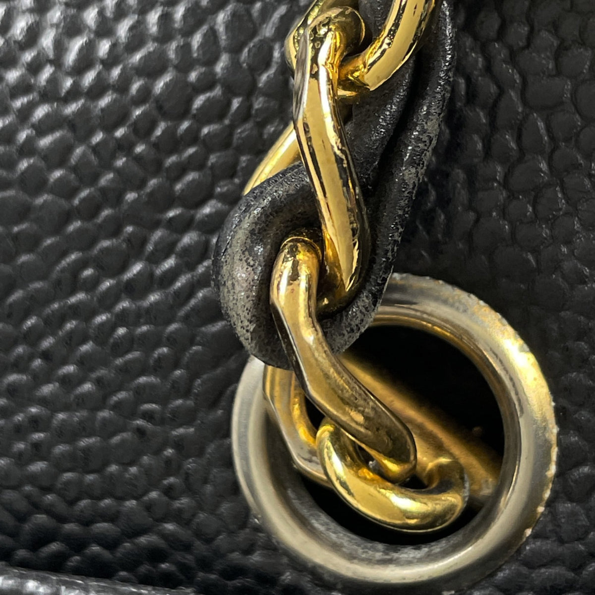 Chanel Black Grained Calfskin Tote Bag (Pre-Owned)