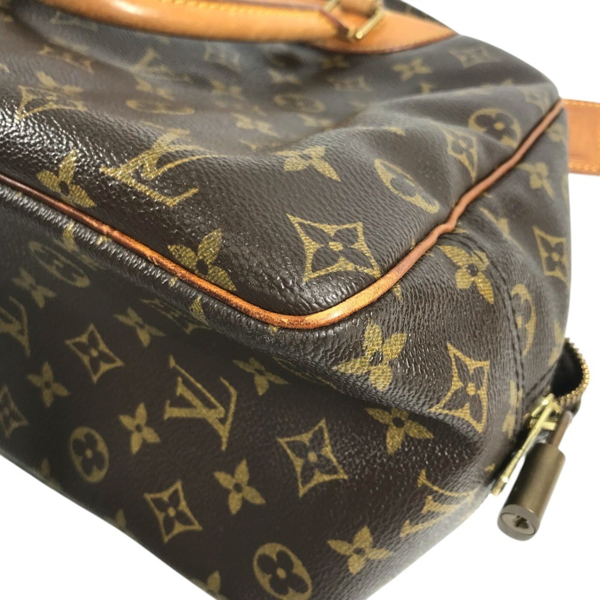 Louis Vuitton Brown Monogram Canvas Boston Bag Handbag Tote Bag (Pre-Owned)