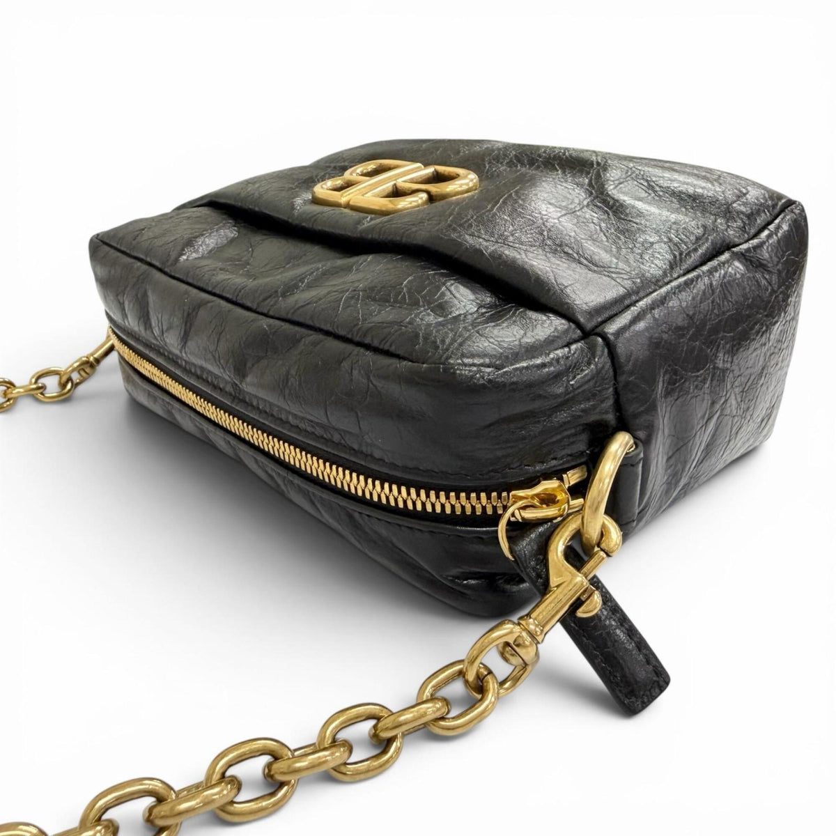 Balenciaga Black Leather Shoulder Bag (Pre-Owned)