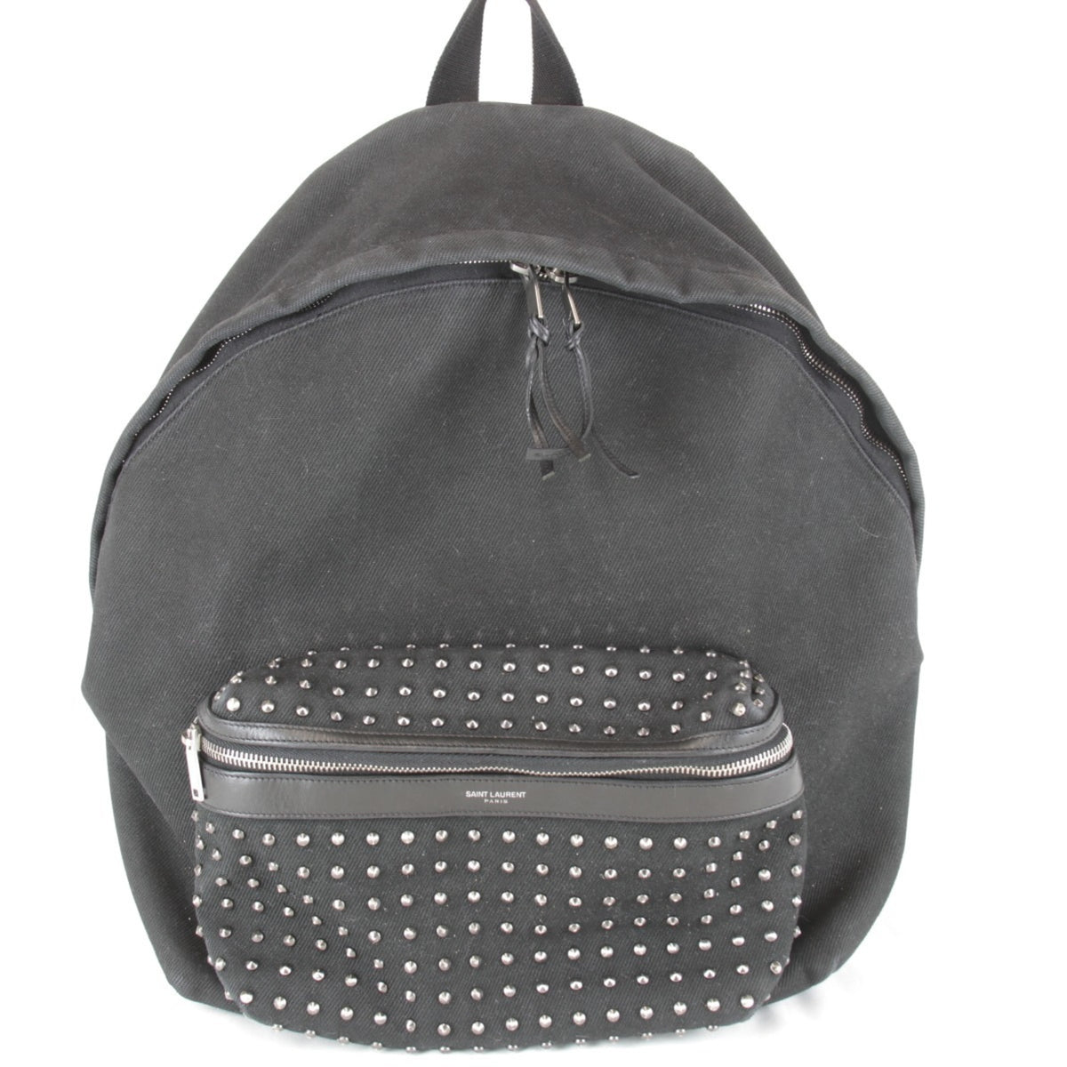 Yves Saint Laurent Black Cotton Canvas Backpack (Pre-Owned)