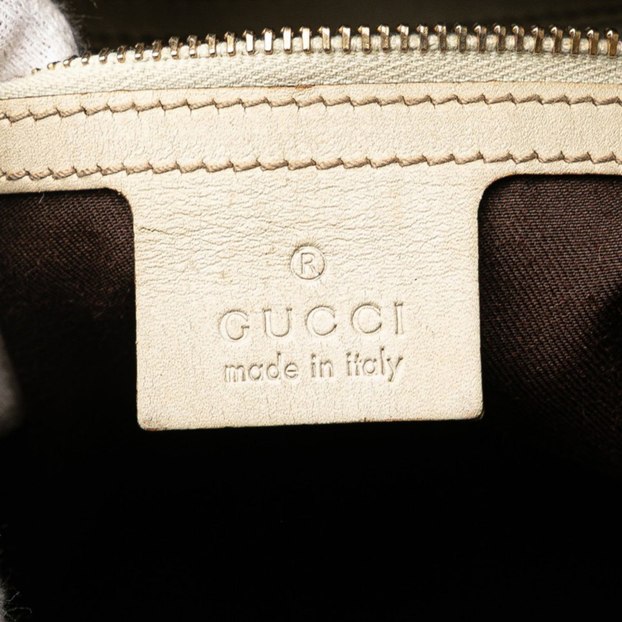 Gucci Guccissima Beige Leather Handbag (Pre-Owned)