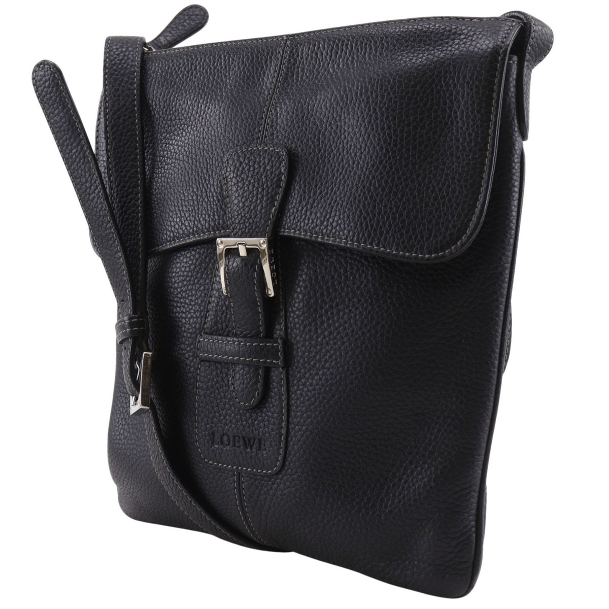 Loewe Black Leather Shoulder Bag (Pre-Owned)