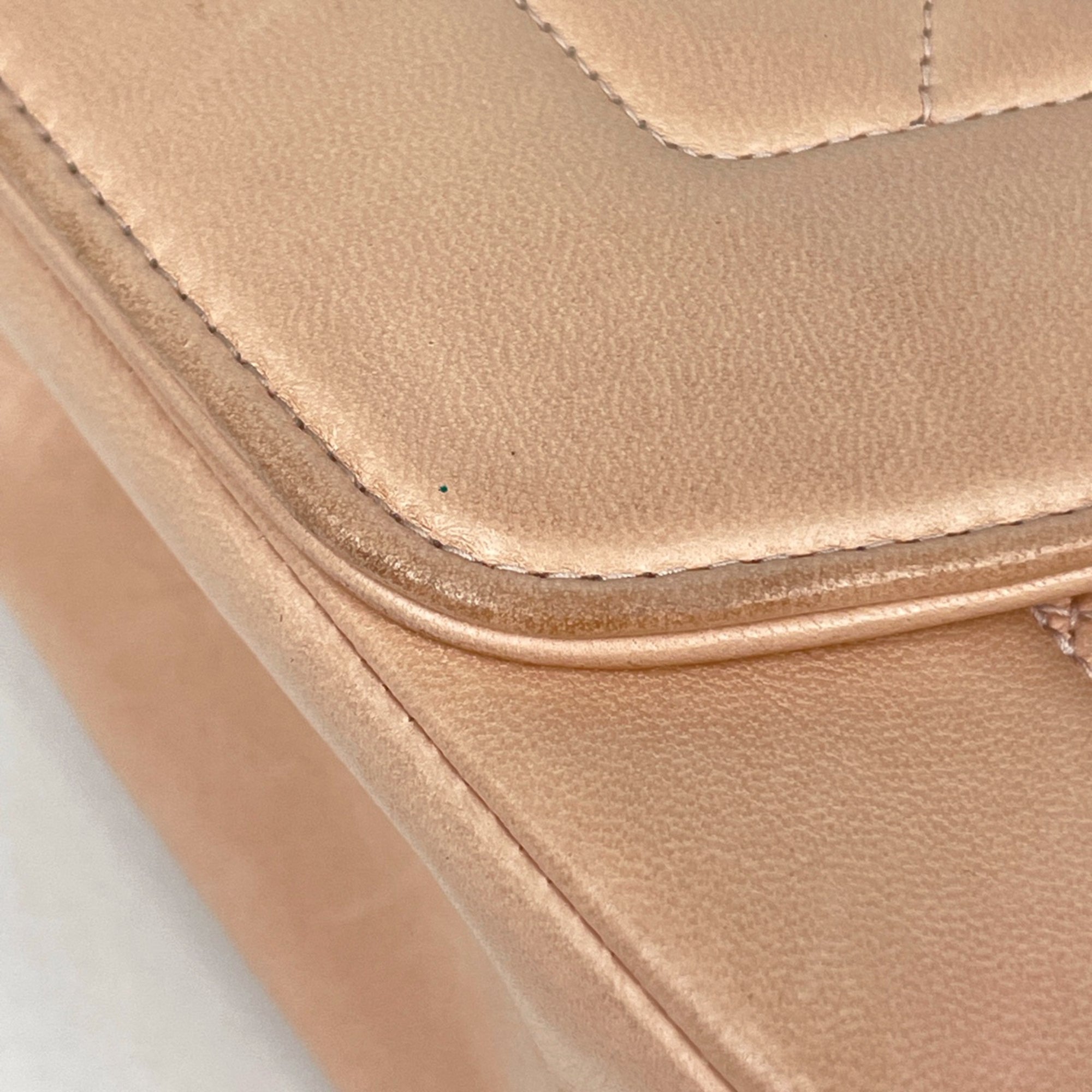 Chanel Pink Beige Leather Shoulder Bag (Pre-Owned)