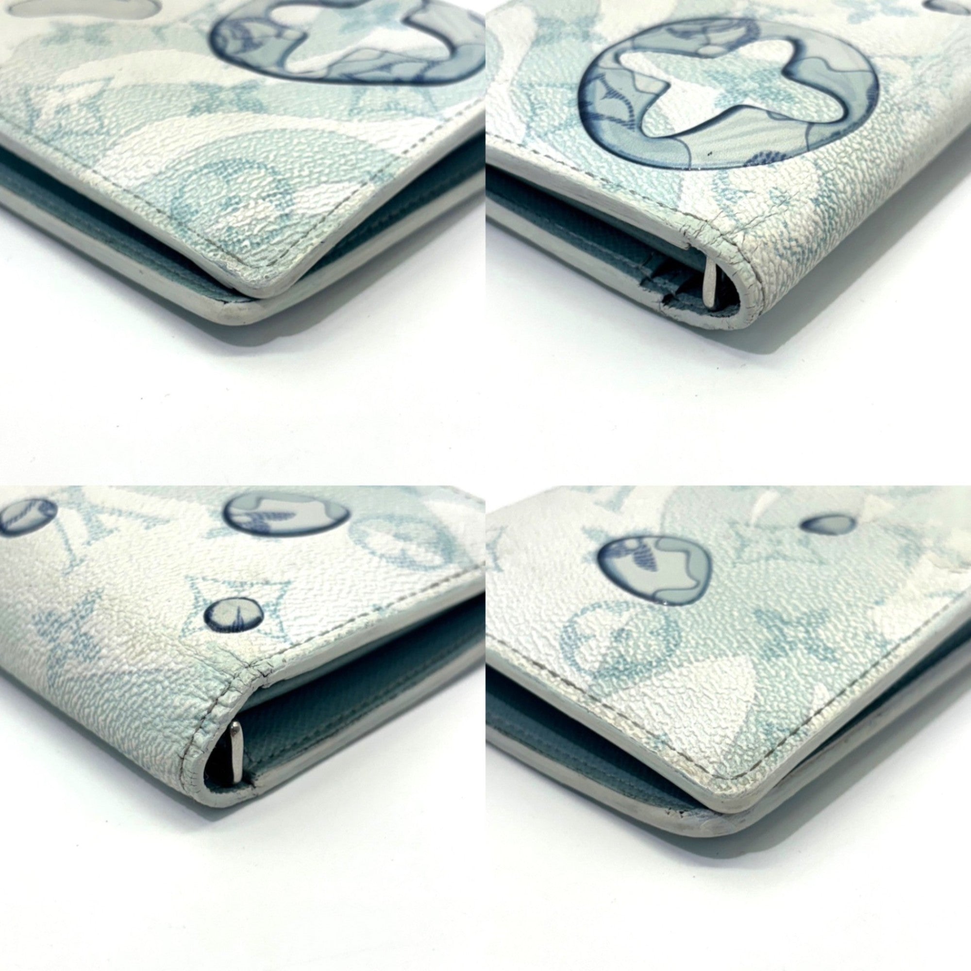 Louis Vuitton Monogram Blue Monogram Long Wallet (Bi-Fold) (Pre-Owned)