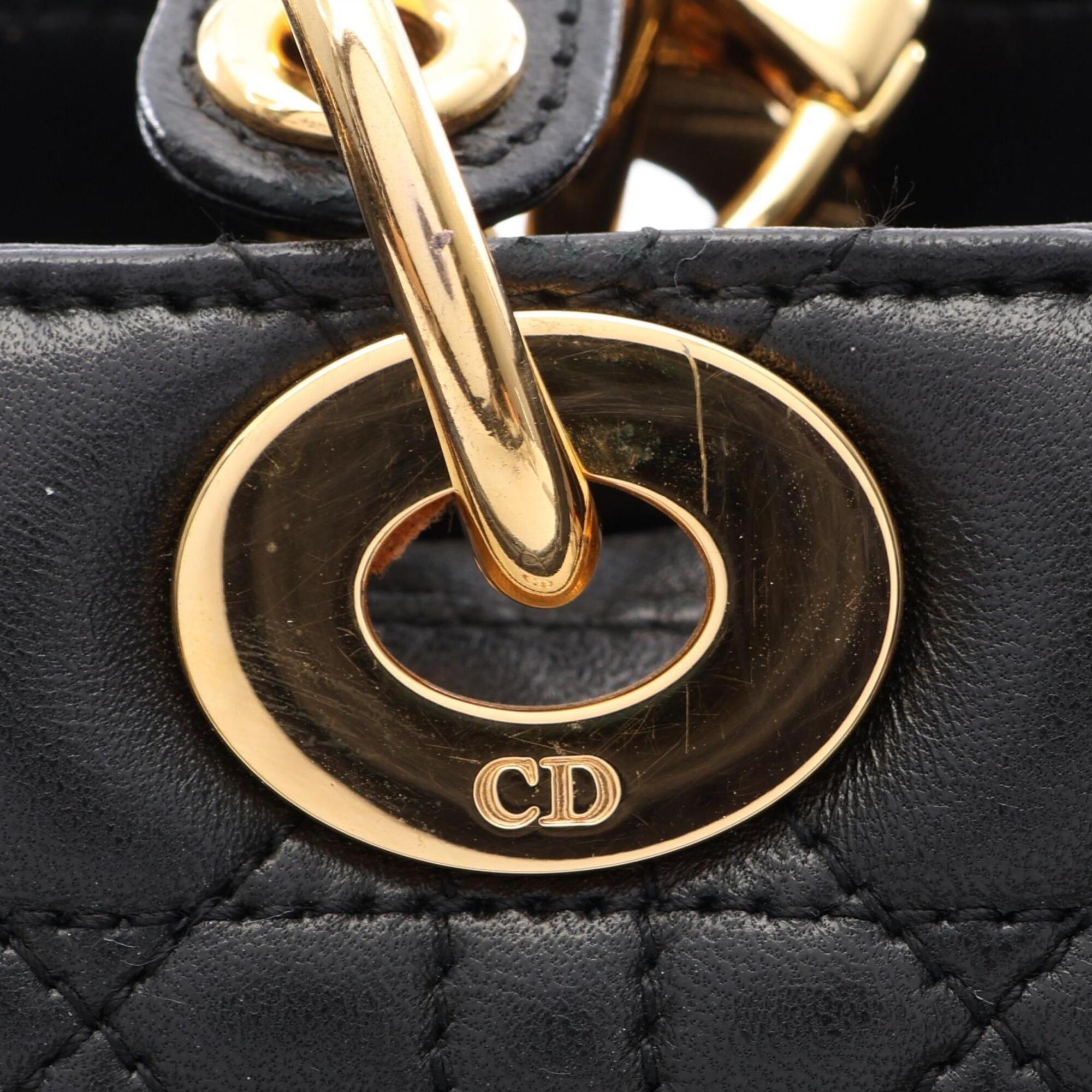 Christian Dior Black Leather Handbag (Pre-Owned)