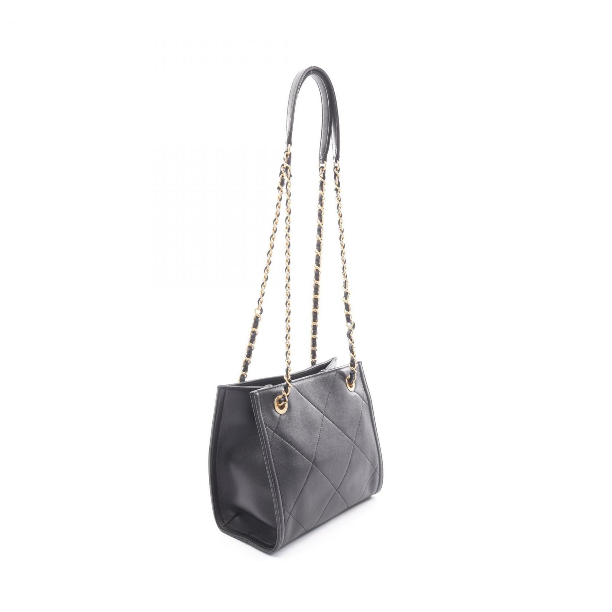 Chanel Black Leather Tote Bag (Pre-Owned)