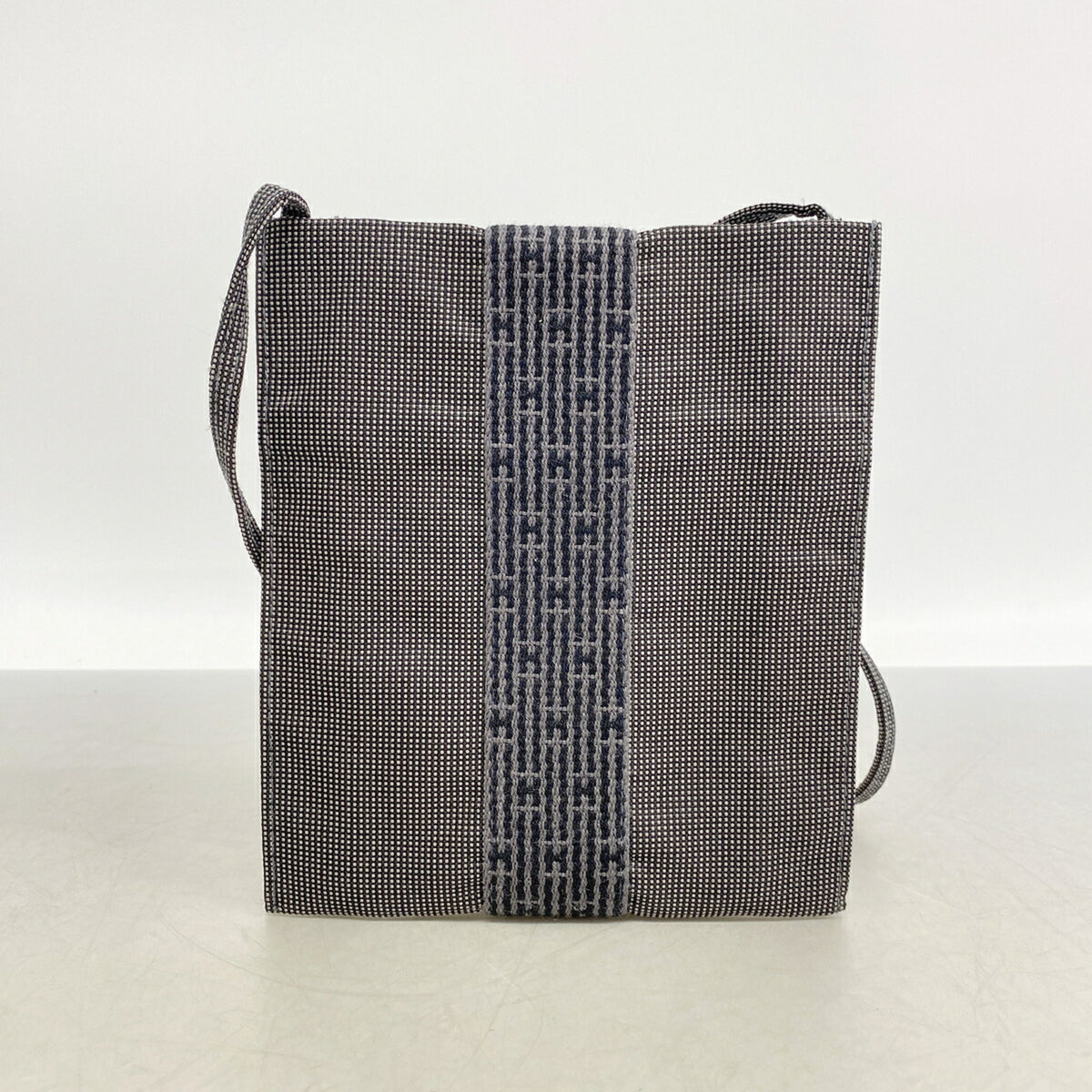 Hermes Gray Nylon Shoulder Bag (Pre-Owned)