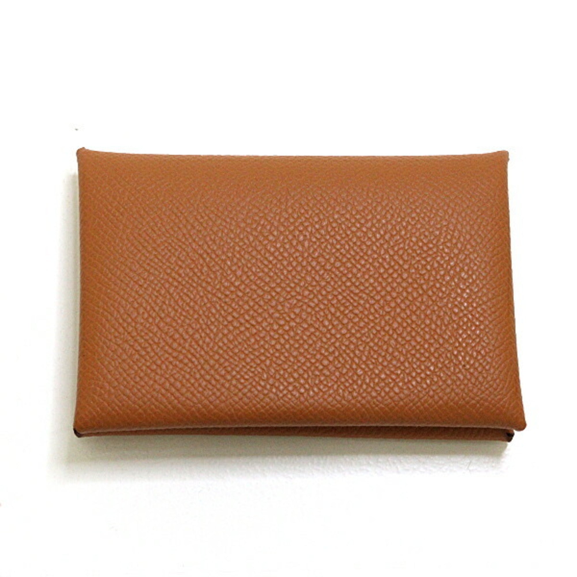 Hermes Brown Epsom Leather Coin Purse/Coin Case (Pre-Owned)