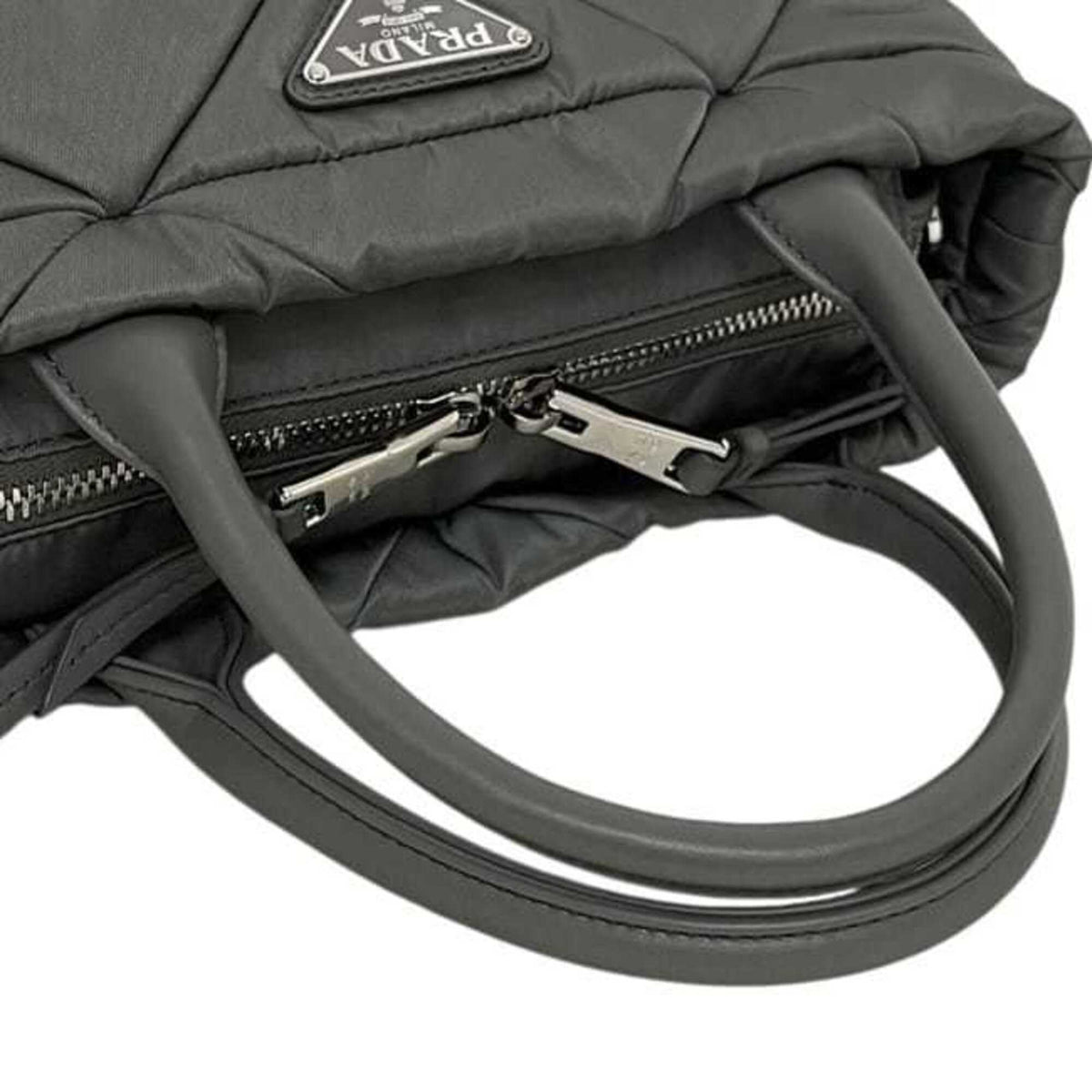Prada Gray Nylon Tote Bag (Pre-Owned)