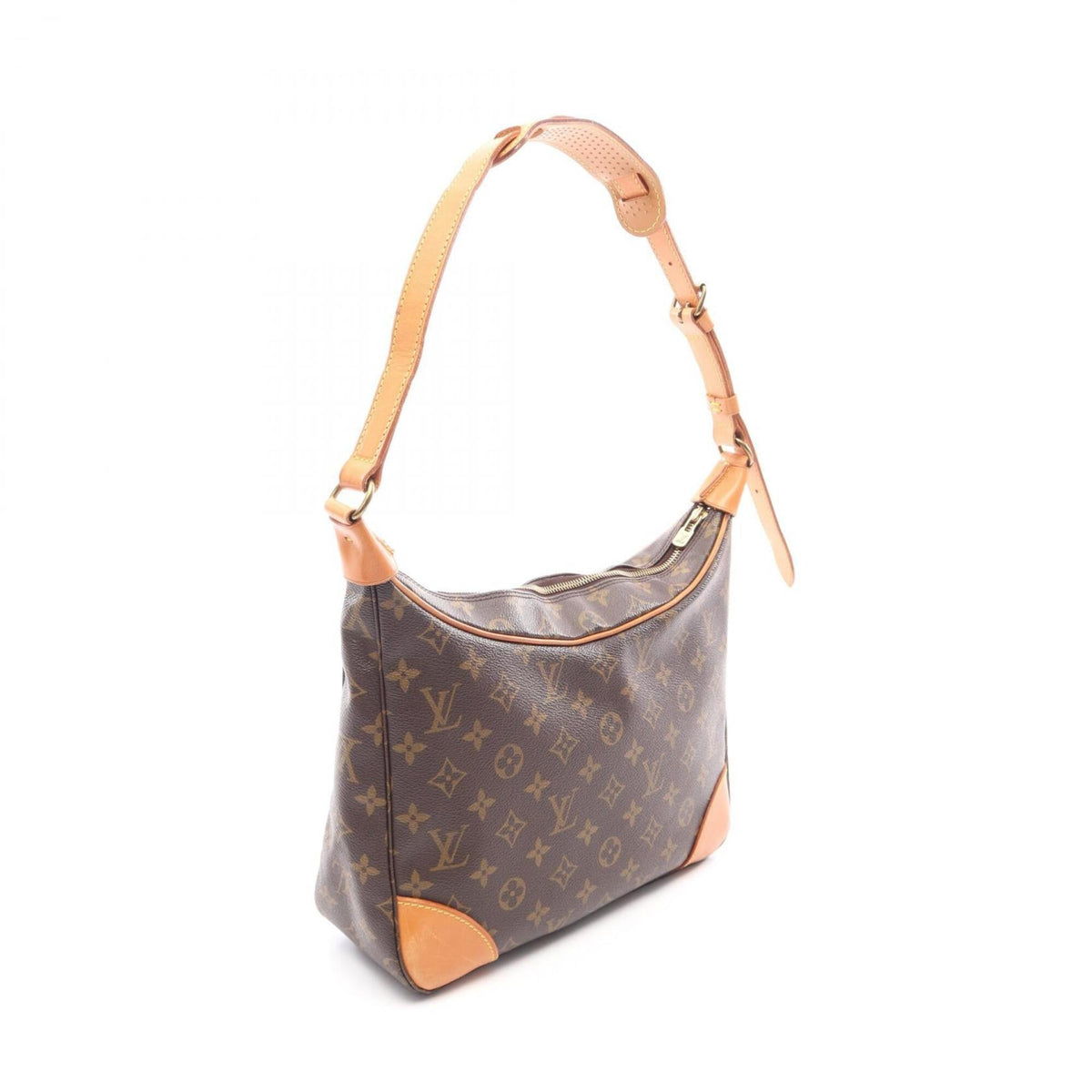 Louis Vuitton Brown Coated Canvas Leather Handbag Shoulder Bag (Pre-Owned)