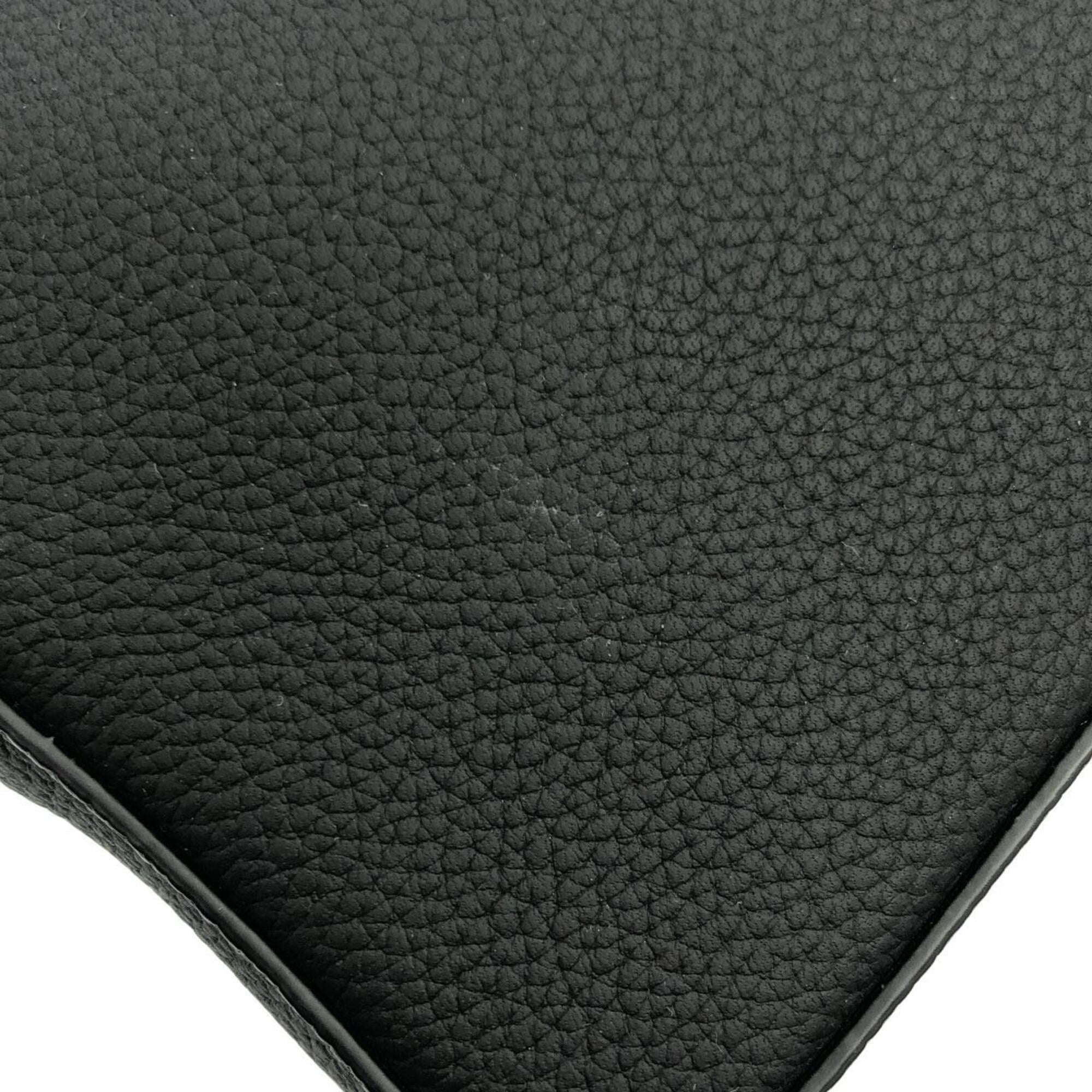 Louis Vuitton Black Leather Shoulder Bag (Pre-Owned)