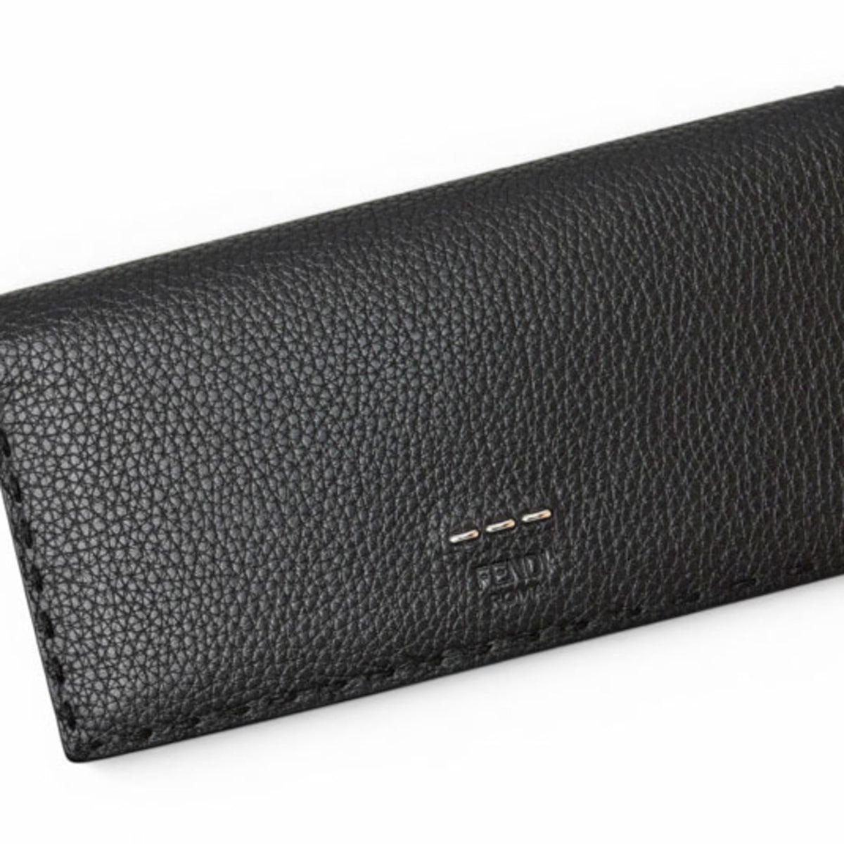 Fendi Selleria Black Leather Long Wallet (Bi-Fold) (Pre-Owned)