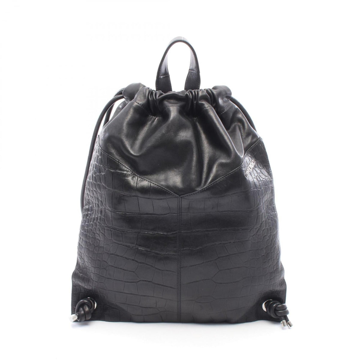 Jimmy Choo Black Leather Backpack Handbag (Pre-Owned)