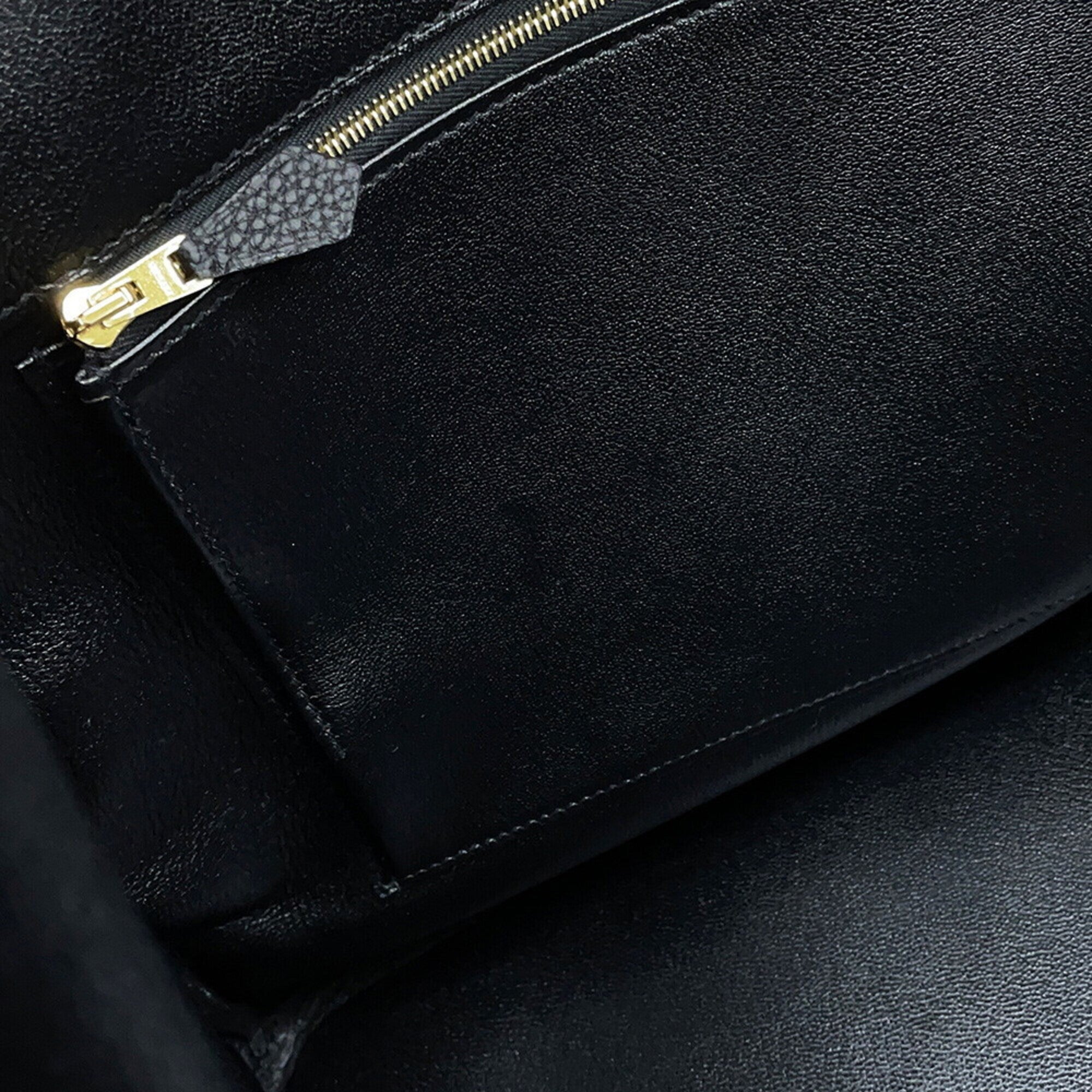 Hermes Black Togo Leather Handbag (Pre-Owned)