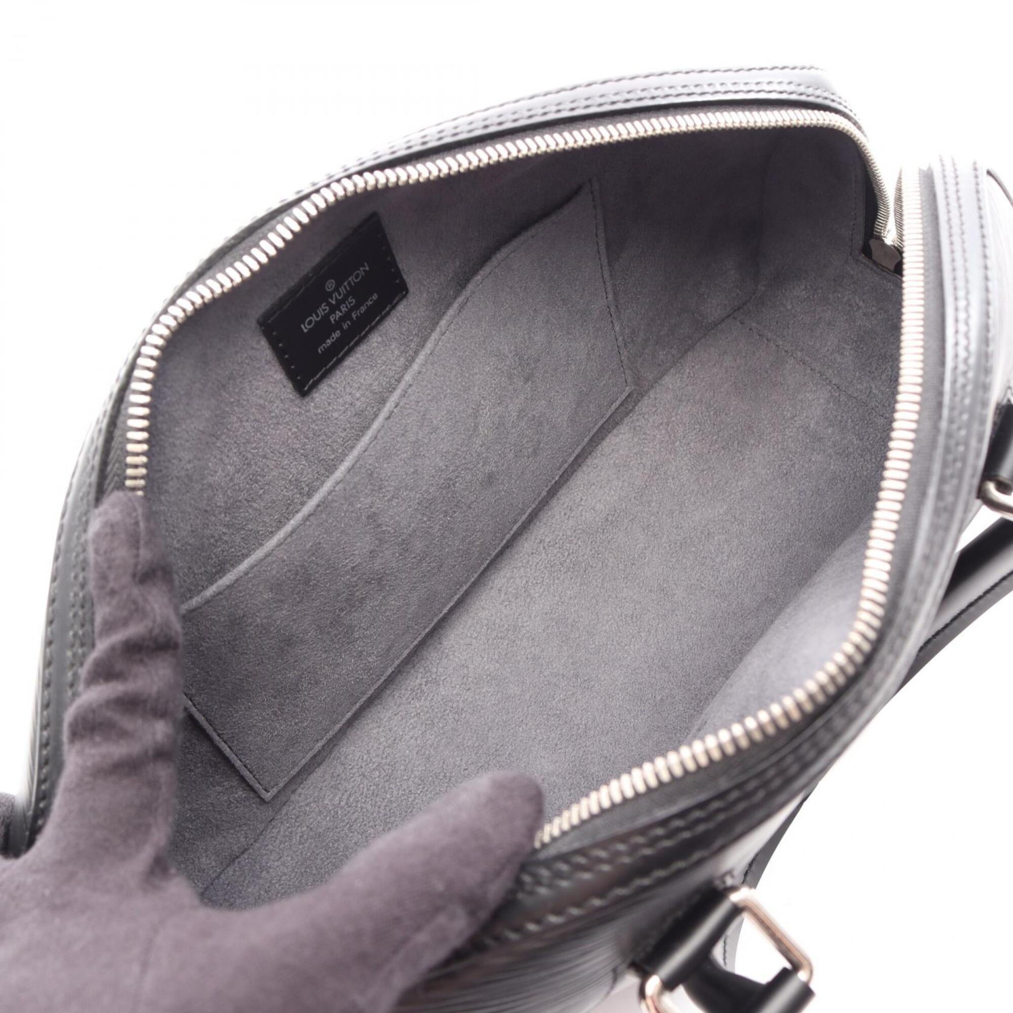 Louis Vuitton Black Leather Handbag (Pre-Owned)