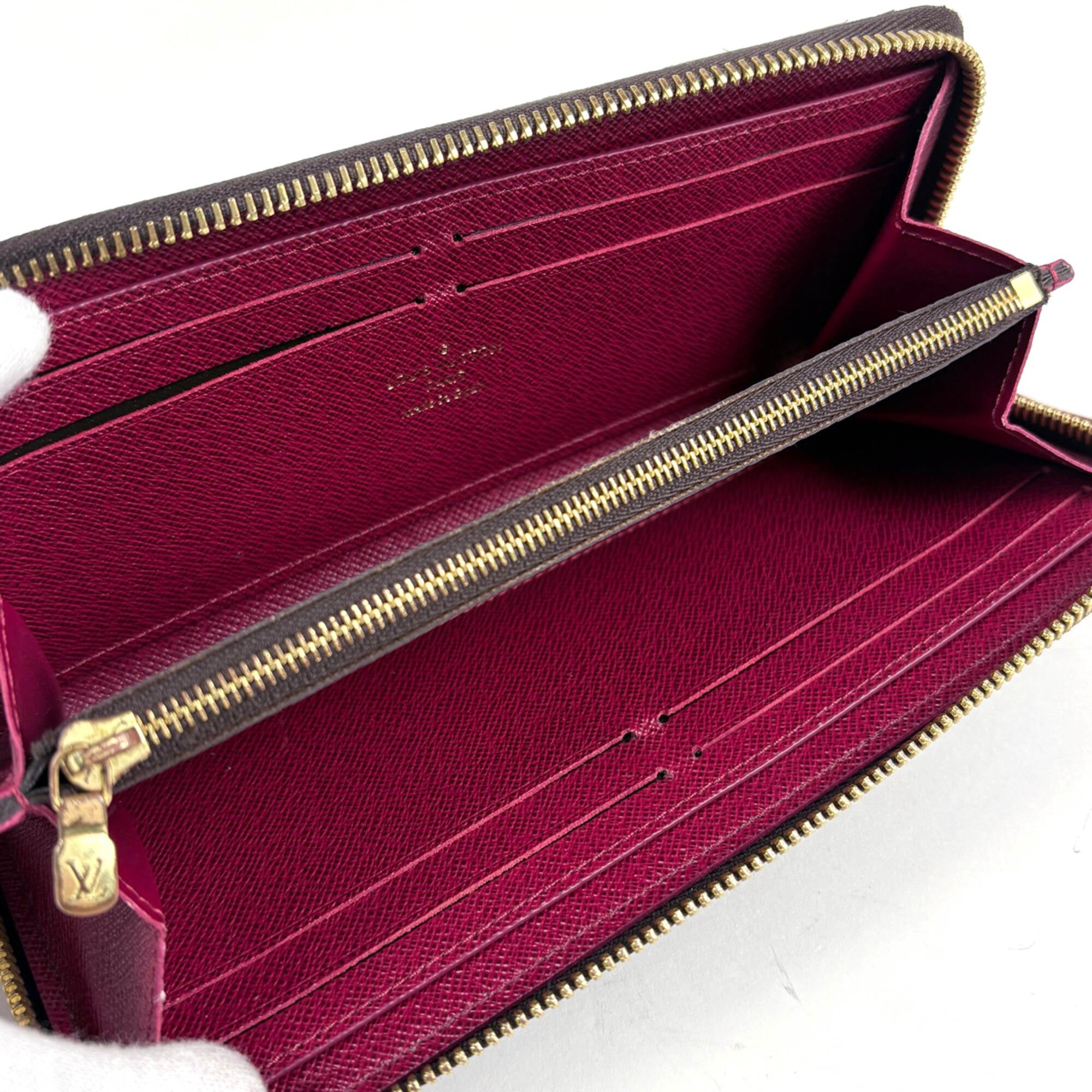 Louis Vuitton Monogram Bordeaux Brown Fuchsia Monogram Long Wallet (Bi-Fold) (Pre-Owned)