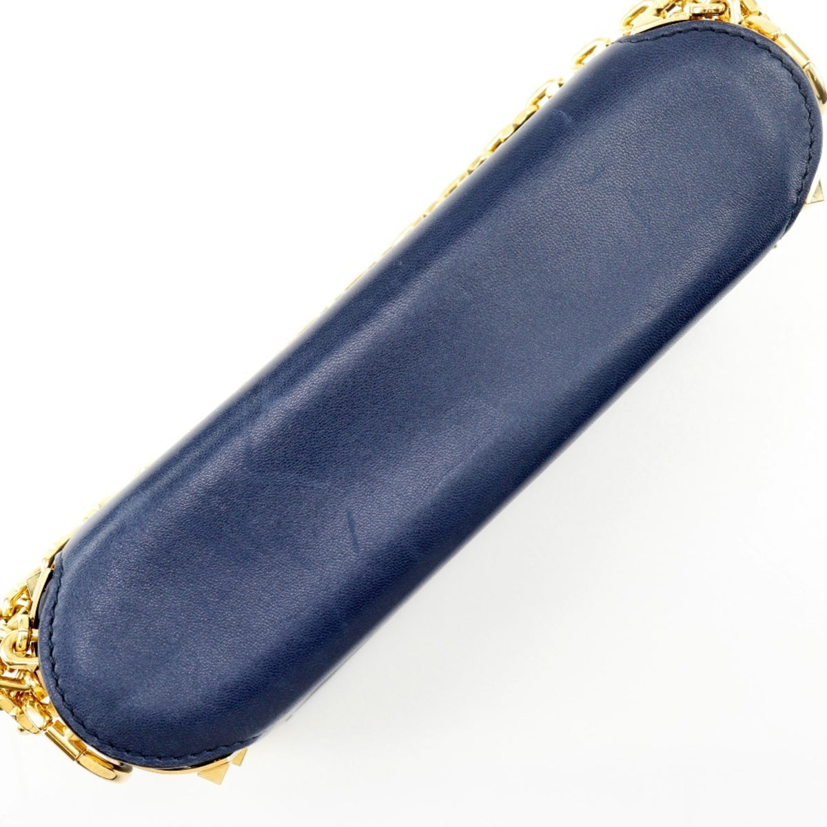 Valentino Garavani Navy Leather Shoulder Bag (Pre-Owned)