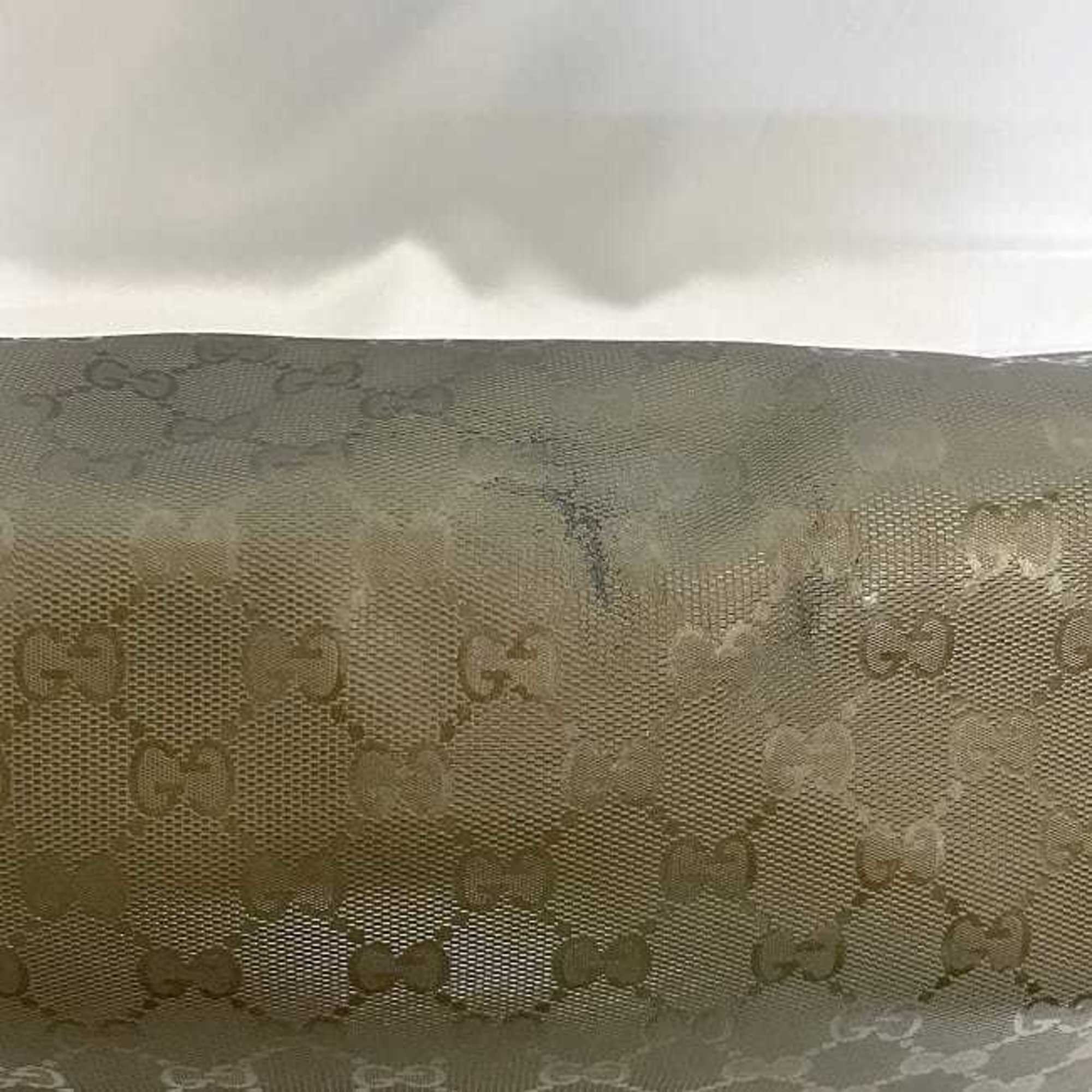Gucci Green Khaki Coated Canvas Shoulder Bag (Pre-Owned)