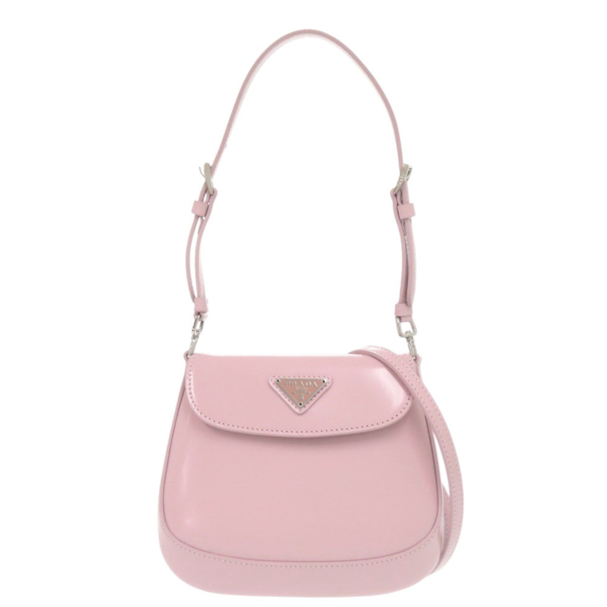 Prada Pink Leather Shoulder Bag (Pre-Owned)