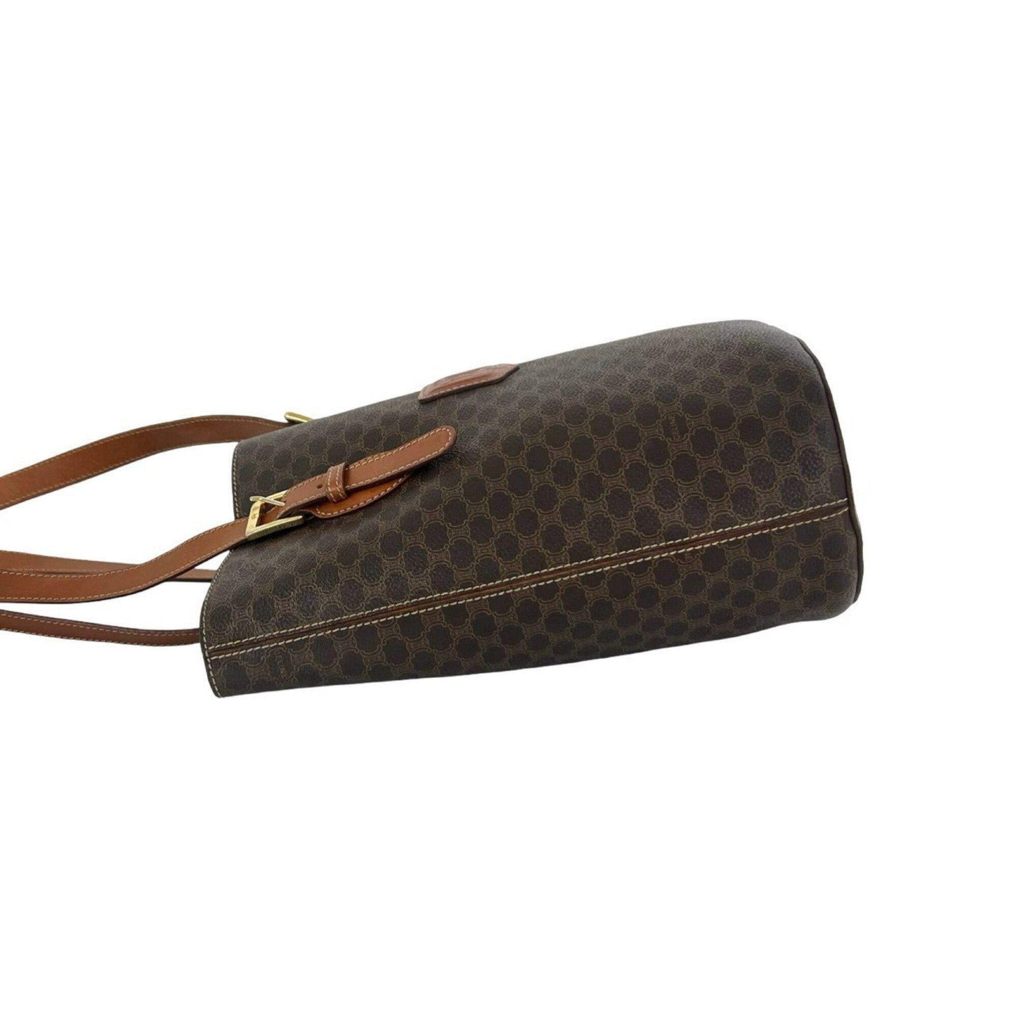 Celine Brown Leather Pvc Shoulder Bag Tote Bag (Pre-Owned)